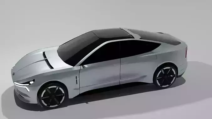 Streamlined Sedan 3D Model - Smooth and Elegant Design