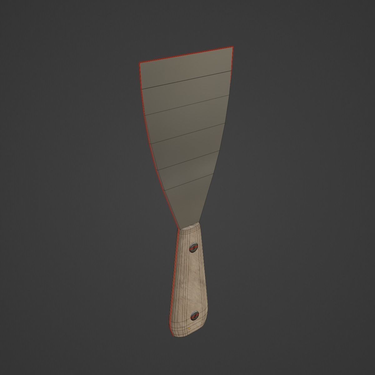 Painter Spatula 02 Low-poly 3D model_8
