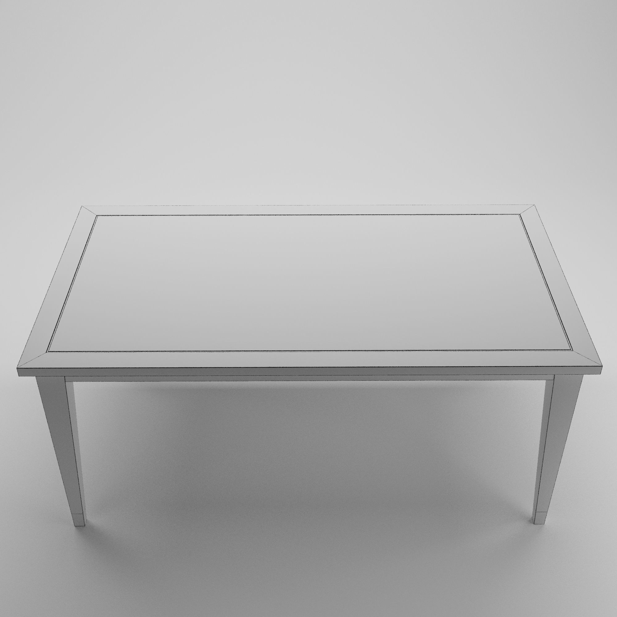 Brushed Elm and Copper Dining Table 3D model_3