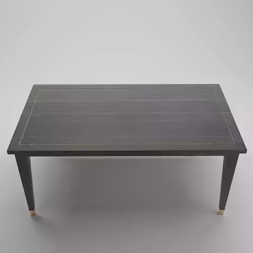 Brushed Elm and Copper Dining Table