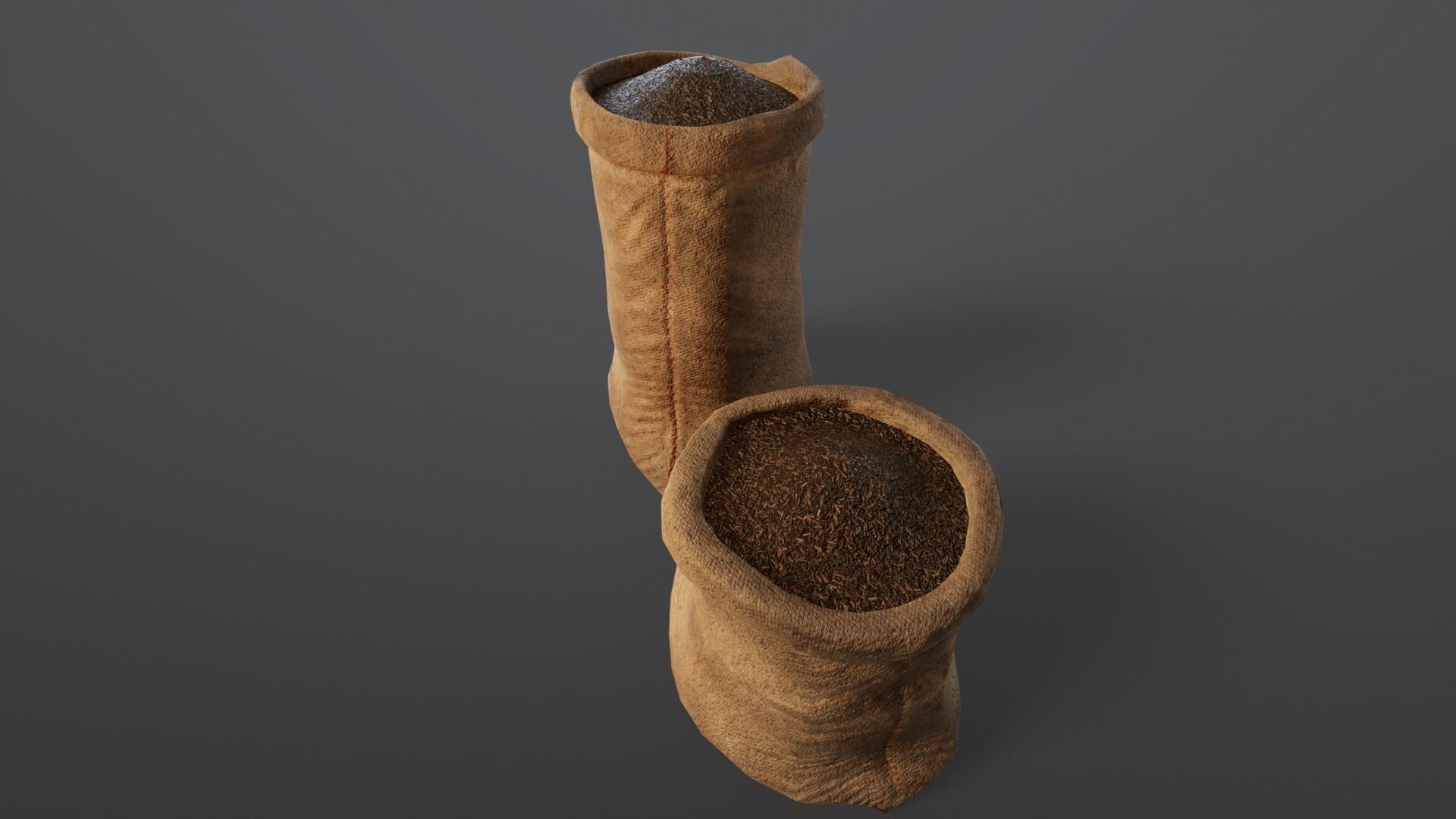 Black Rice Sacks Low-poly 3D model_8