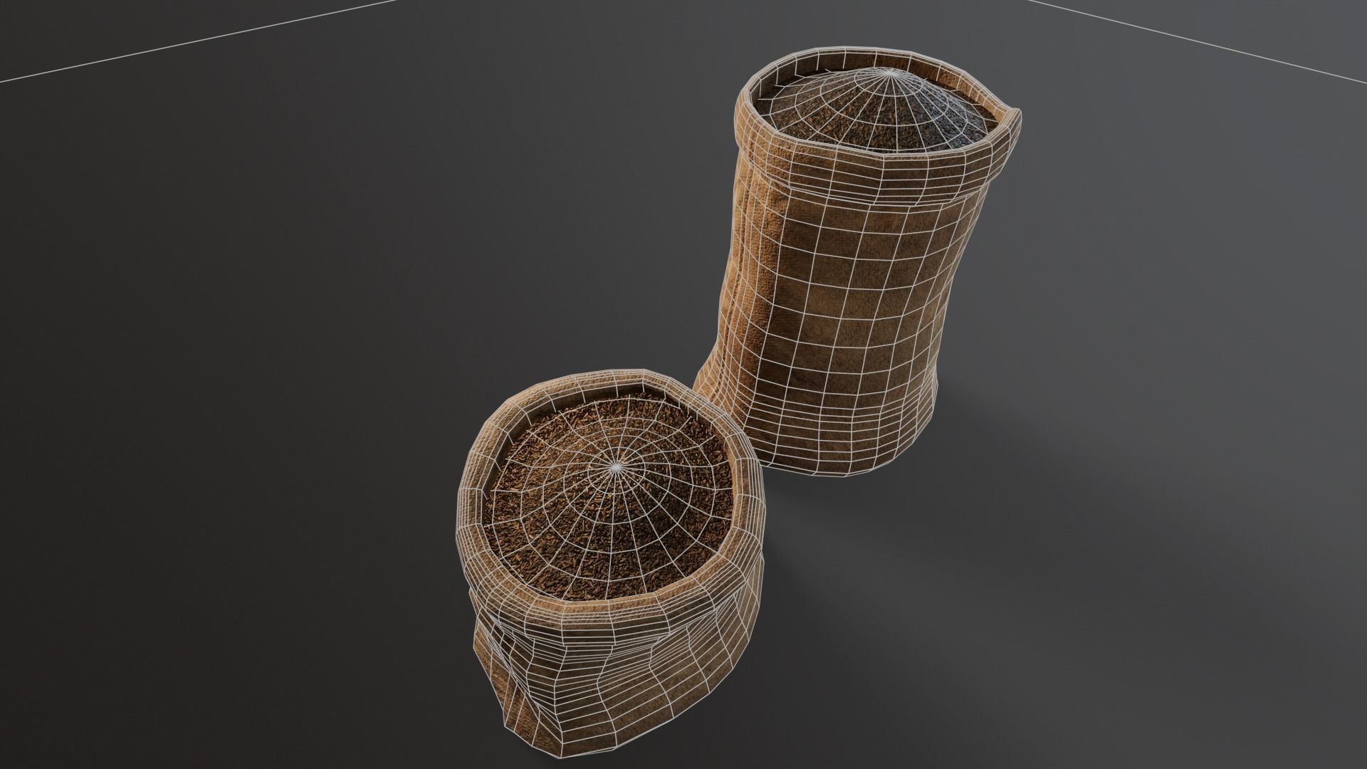 Black Rice Sacks Low-poly 3D model_4
