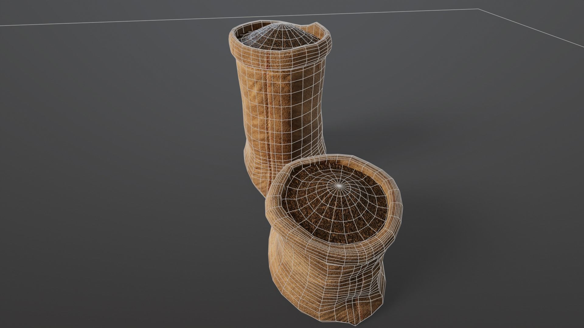 Black Rice Sacks Low-poly 3D model_6