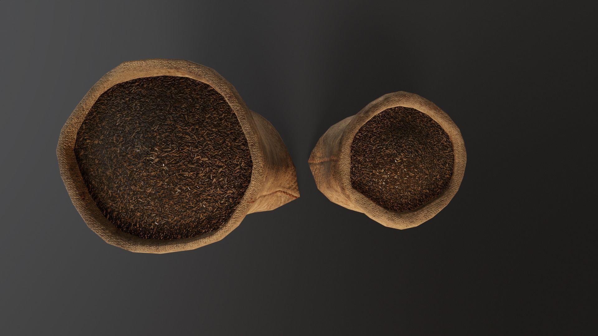 Black Rice Sacks Low-poly 3D model_11