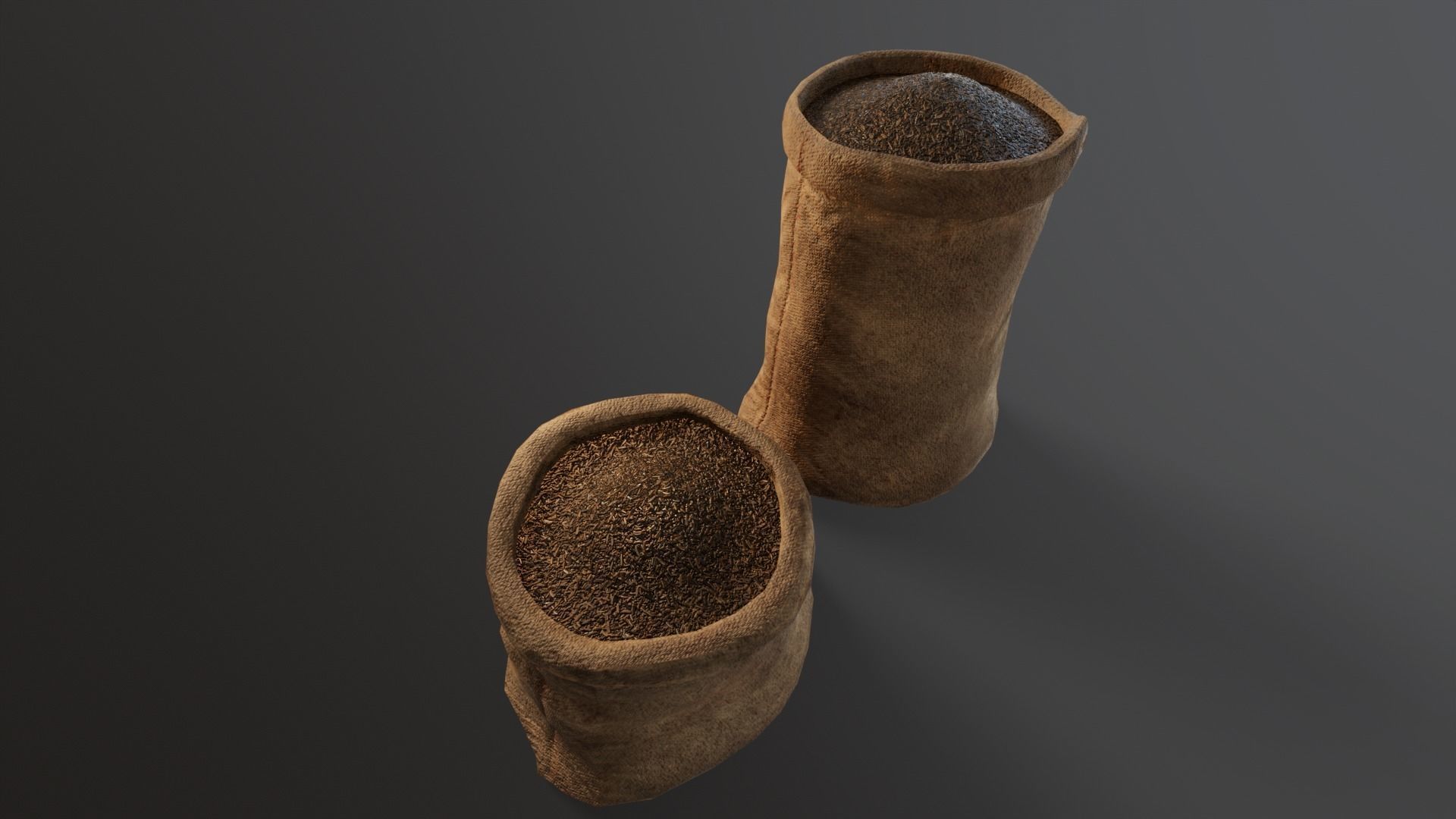 Black Rice Sacks Low-poly 3D model_7