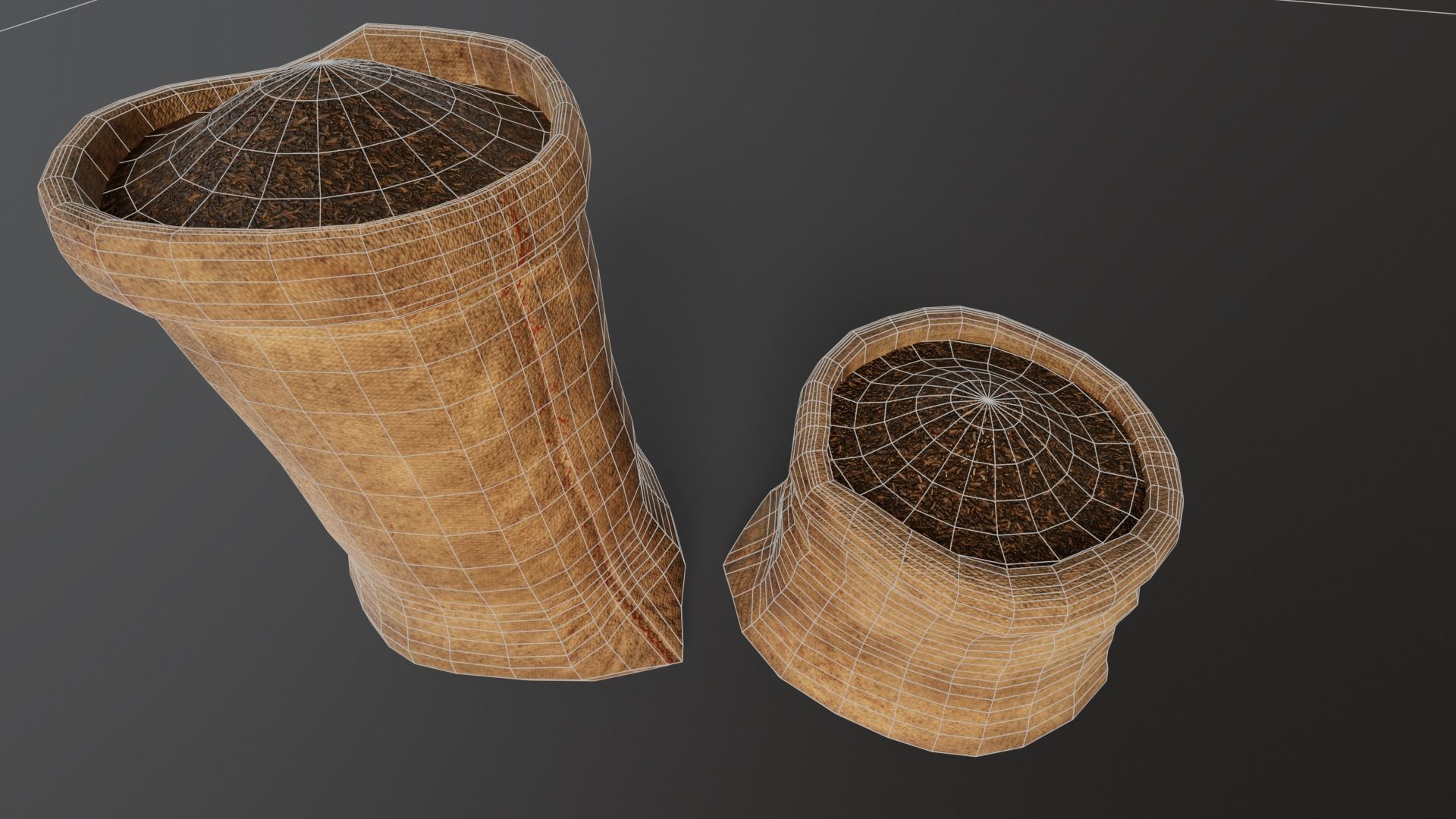 Black Rice Sacks Low-poly 3D model_9