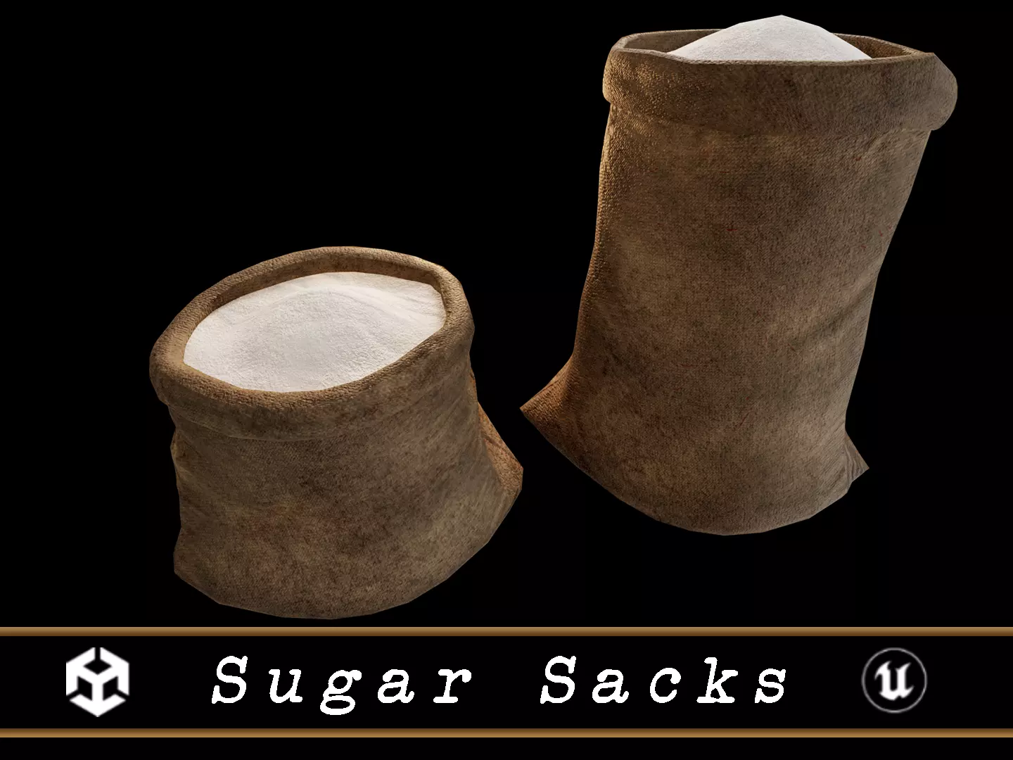 Sugar Sacks Low-poly 3D model_0
