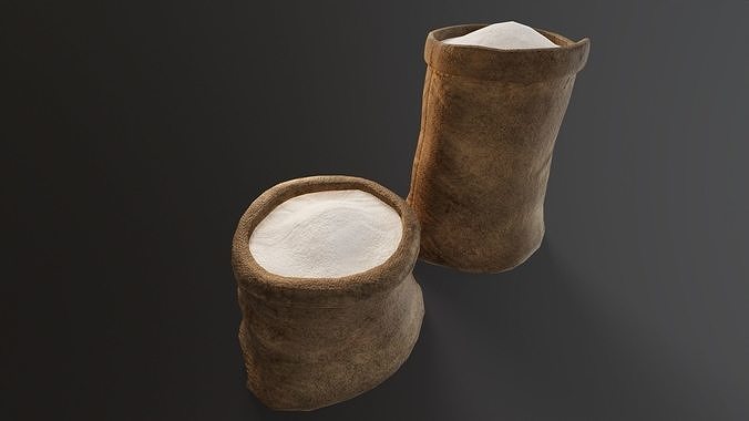 Sugar Sacks Low-poly 3D model 6