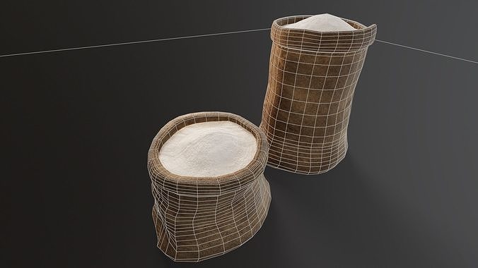 Sugar Sacks Low-poly 3D model 7