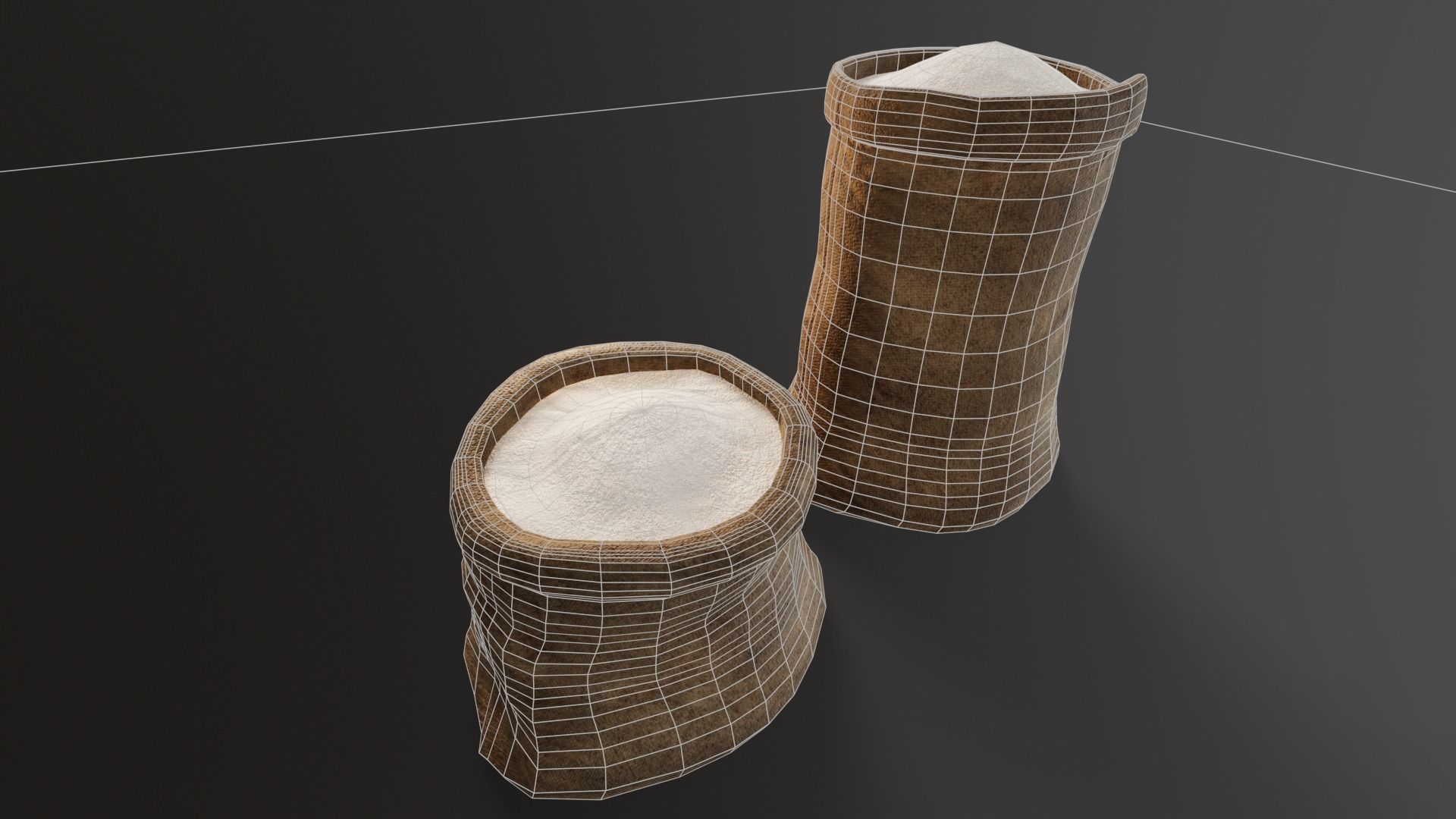 Sugar Sacks Low-poly 3D model_7