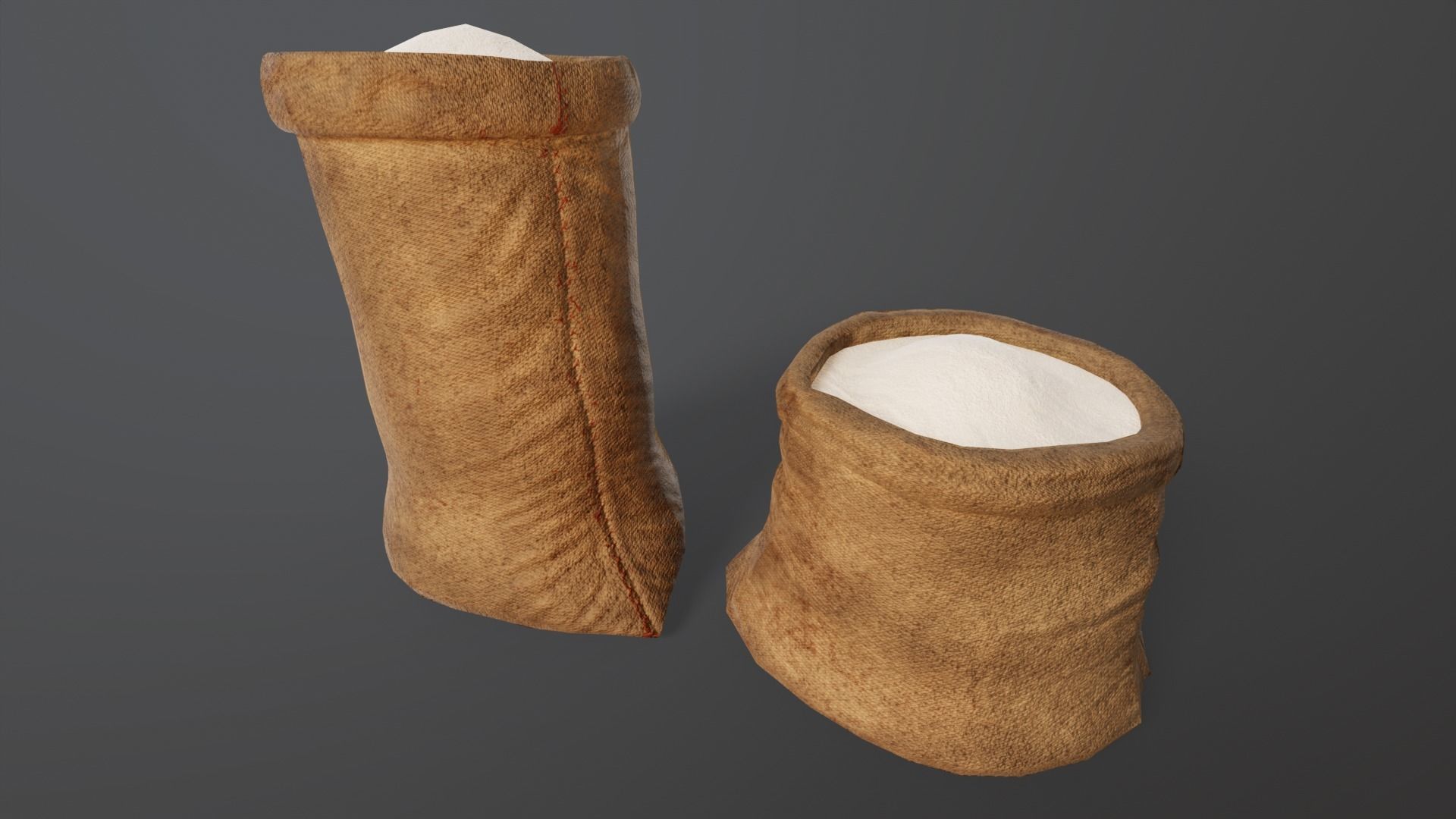 Sugar Sacks Low-poly 3D model_10