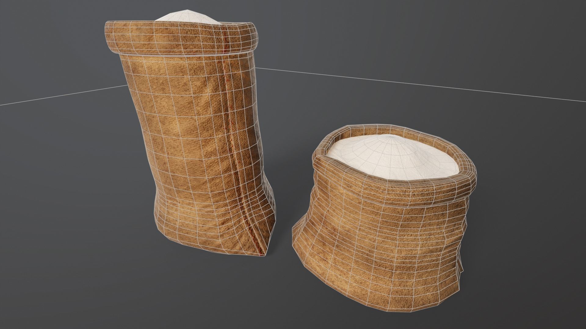Sugar Sacks Low-poly 3D model_11