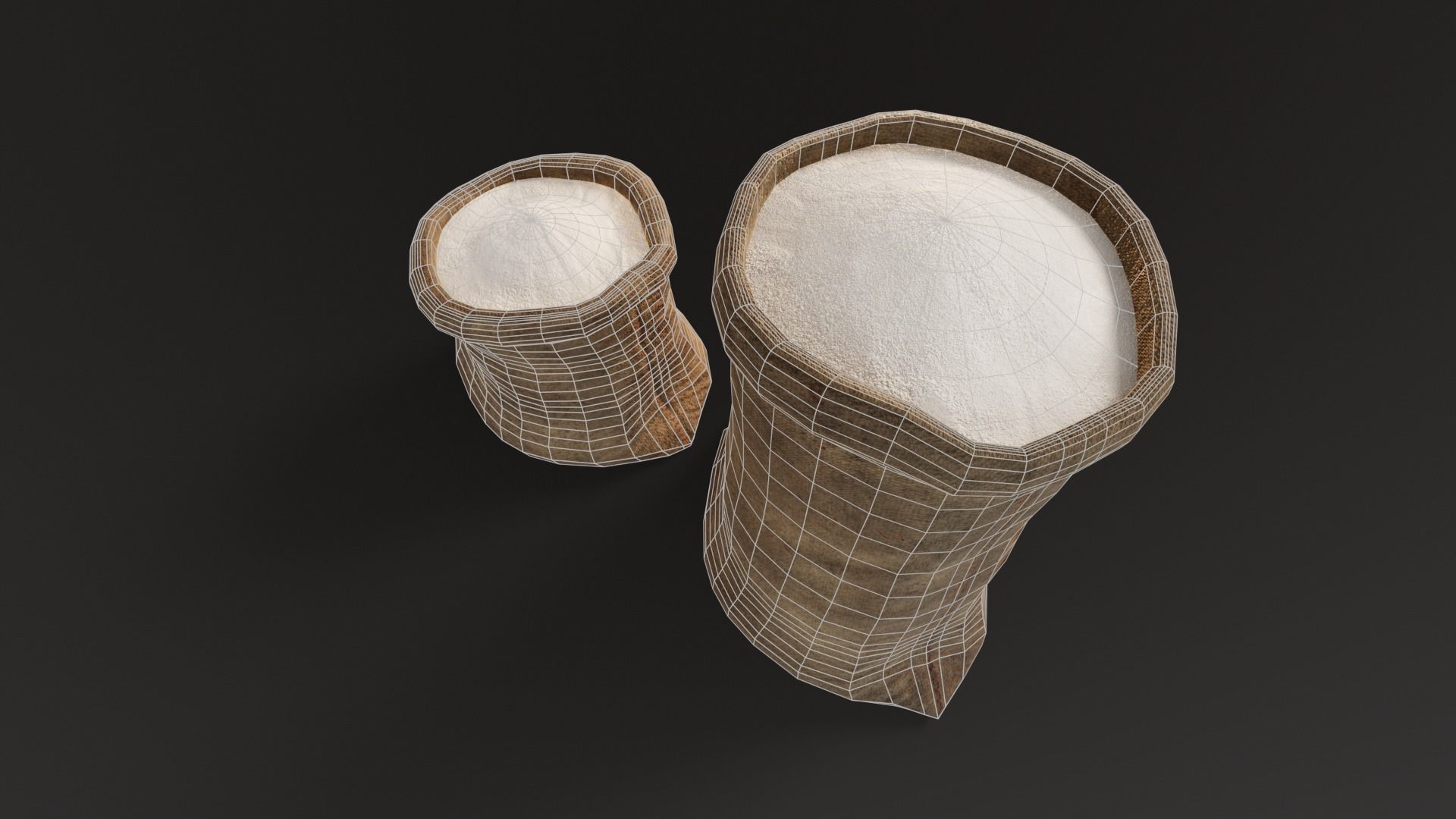 Sugar Sacks Low-poly 3D model_17