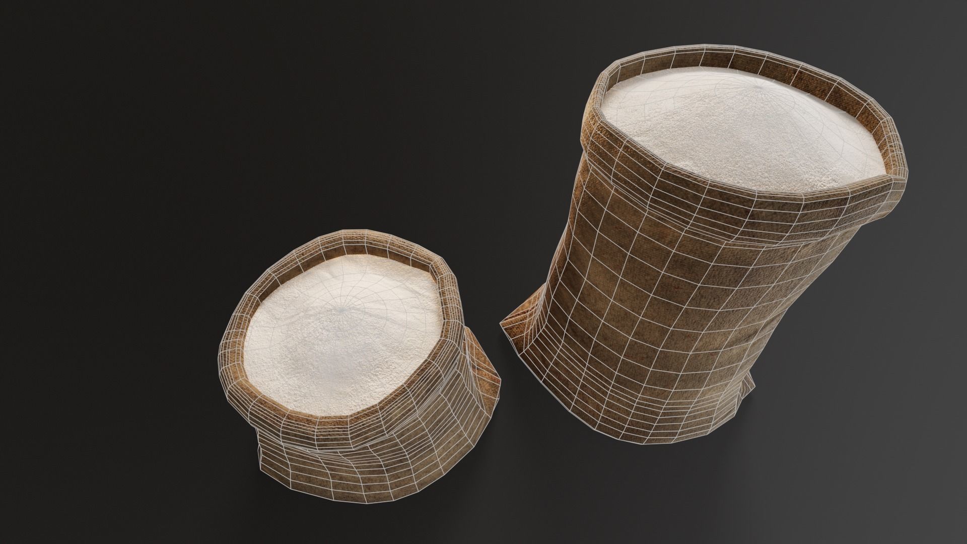 Sugar Sacks Low-poly 3D model_5