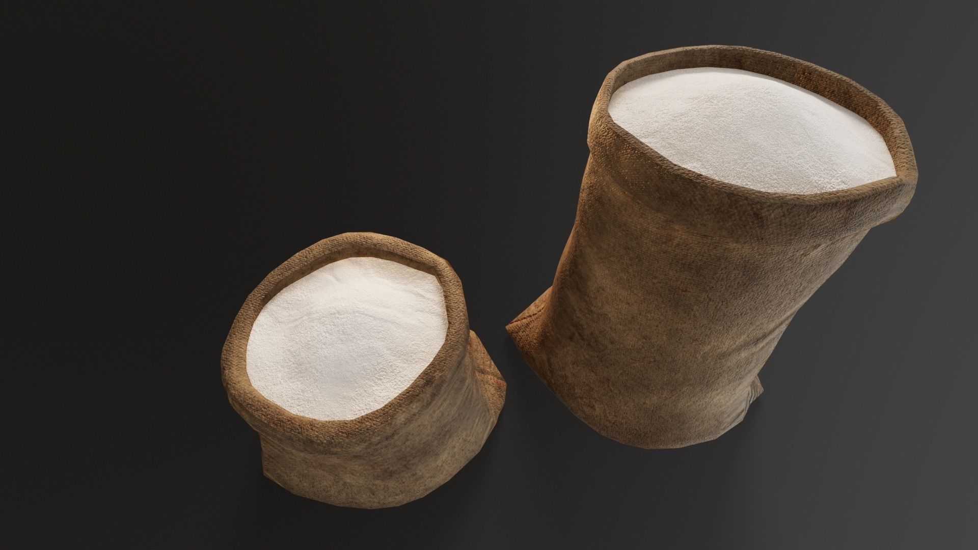 Sugar Sacks Low-poly 3D model_4