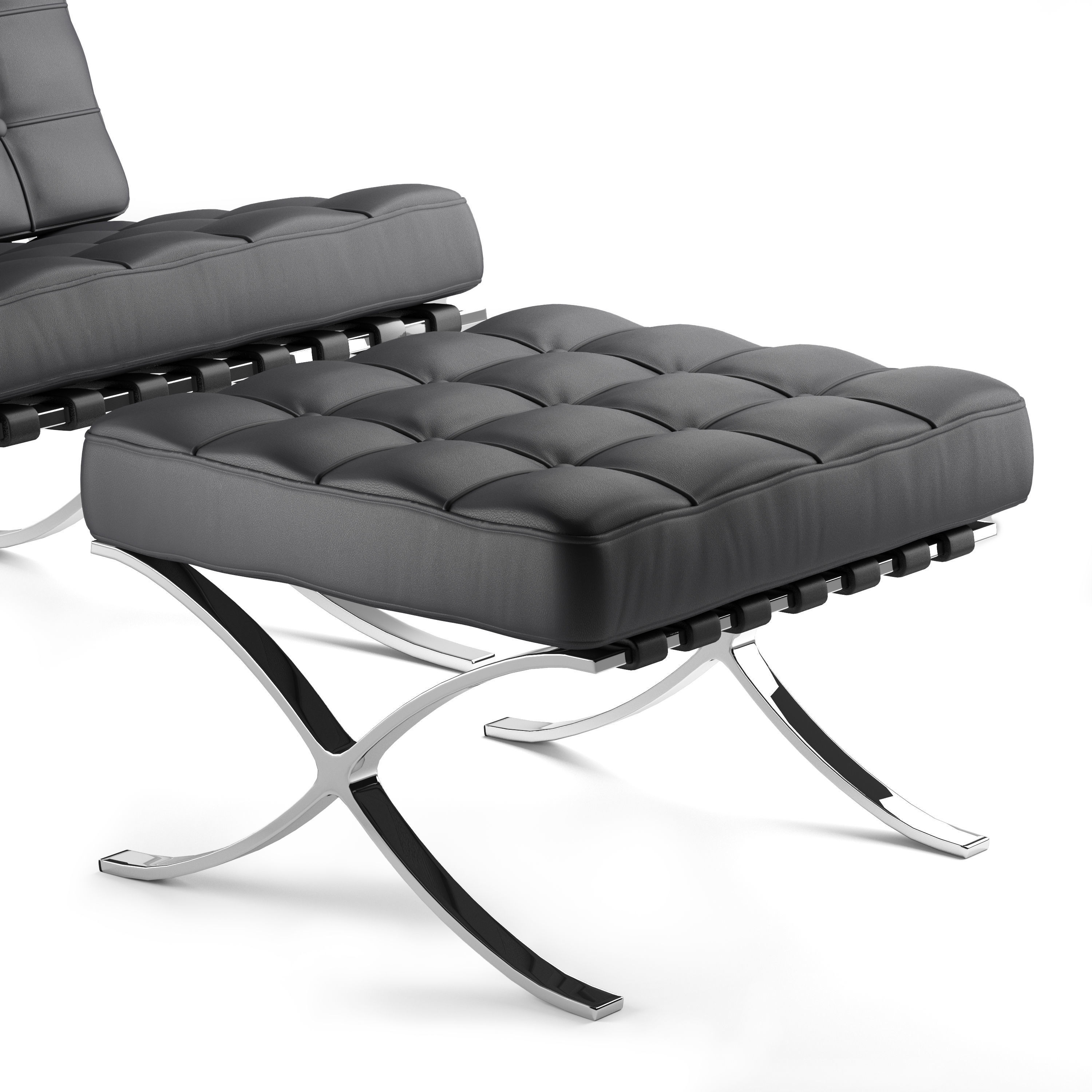 Armchair Barcelona 3D model_3