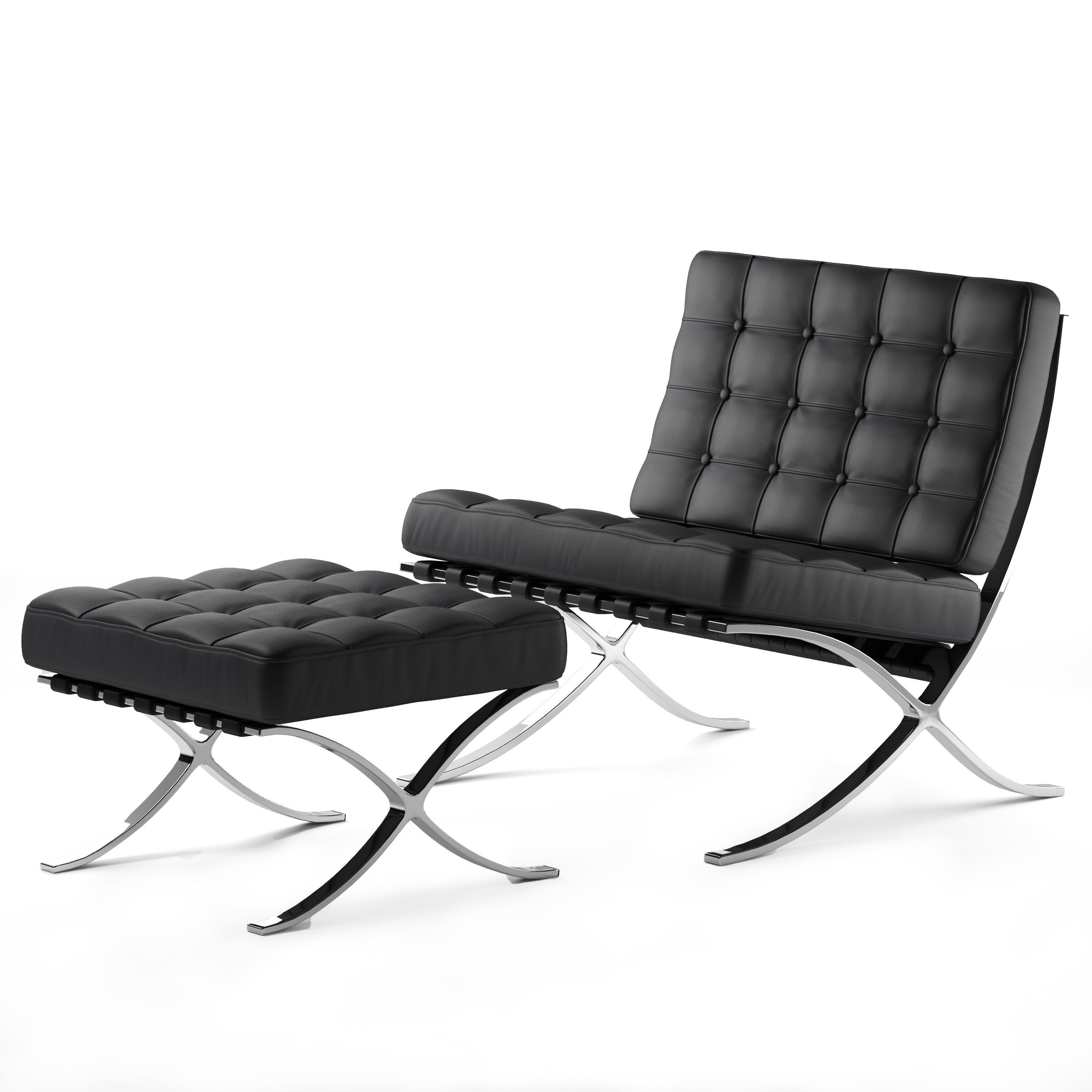 Armchair Barcelona 3D model_6