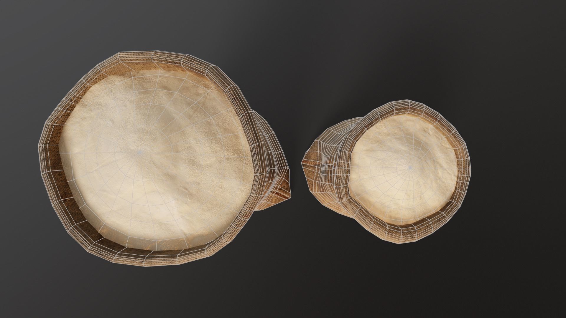 Brown Flour Sacks Low-poly 3D model_17