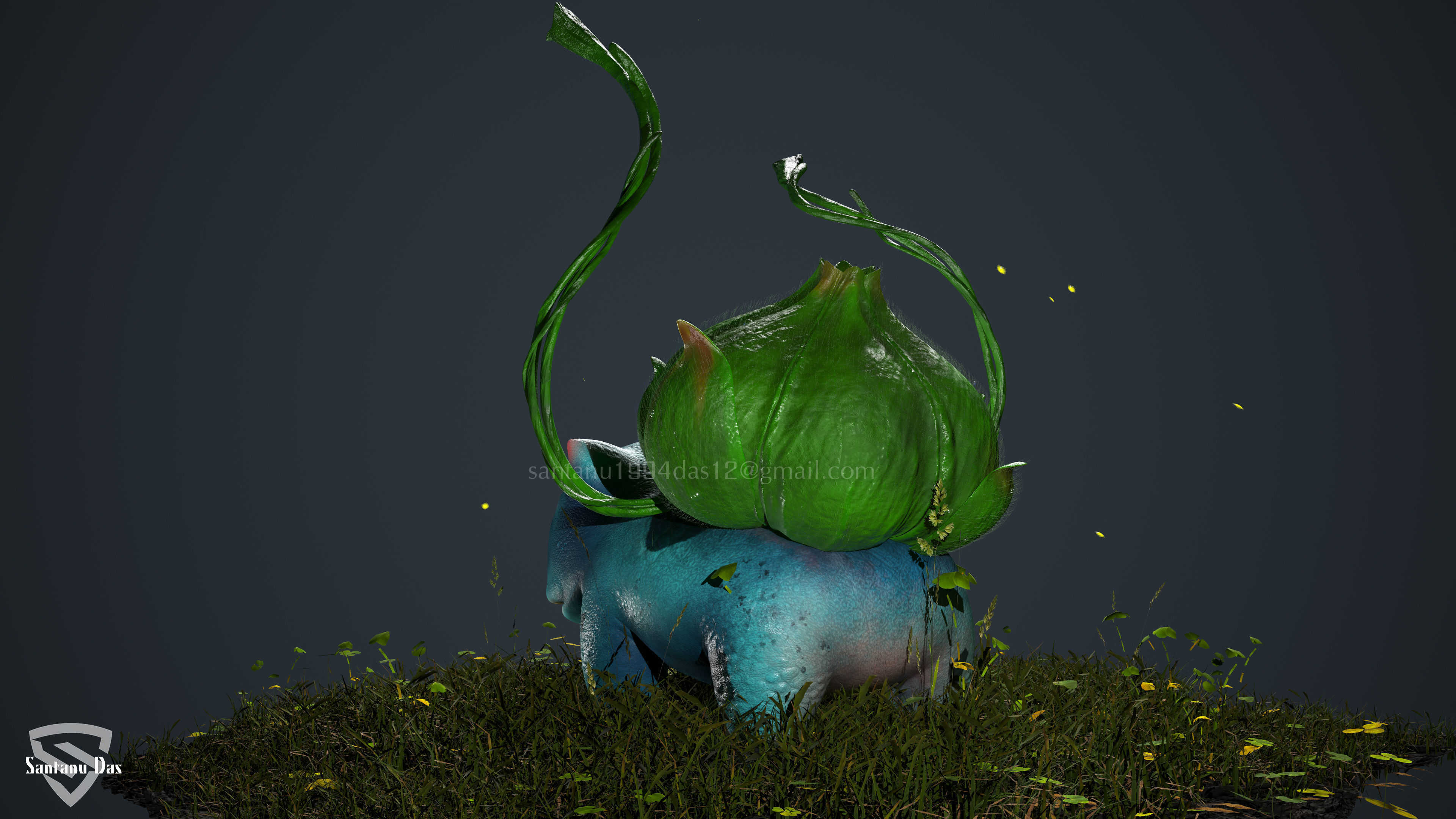 Bulbasaur Low-poly 3D model_9