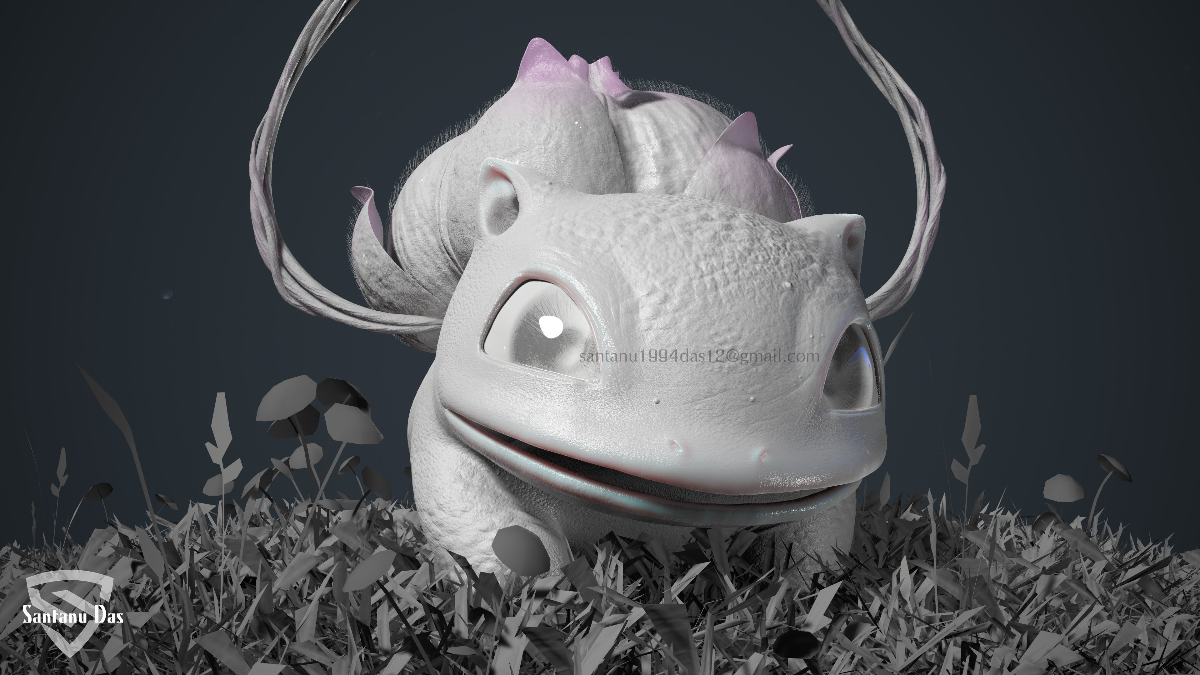 Bulbasaur Low-poly 3D model_3
