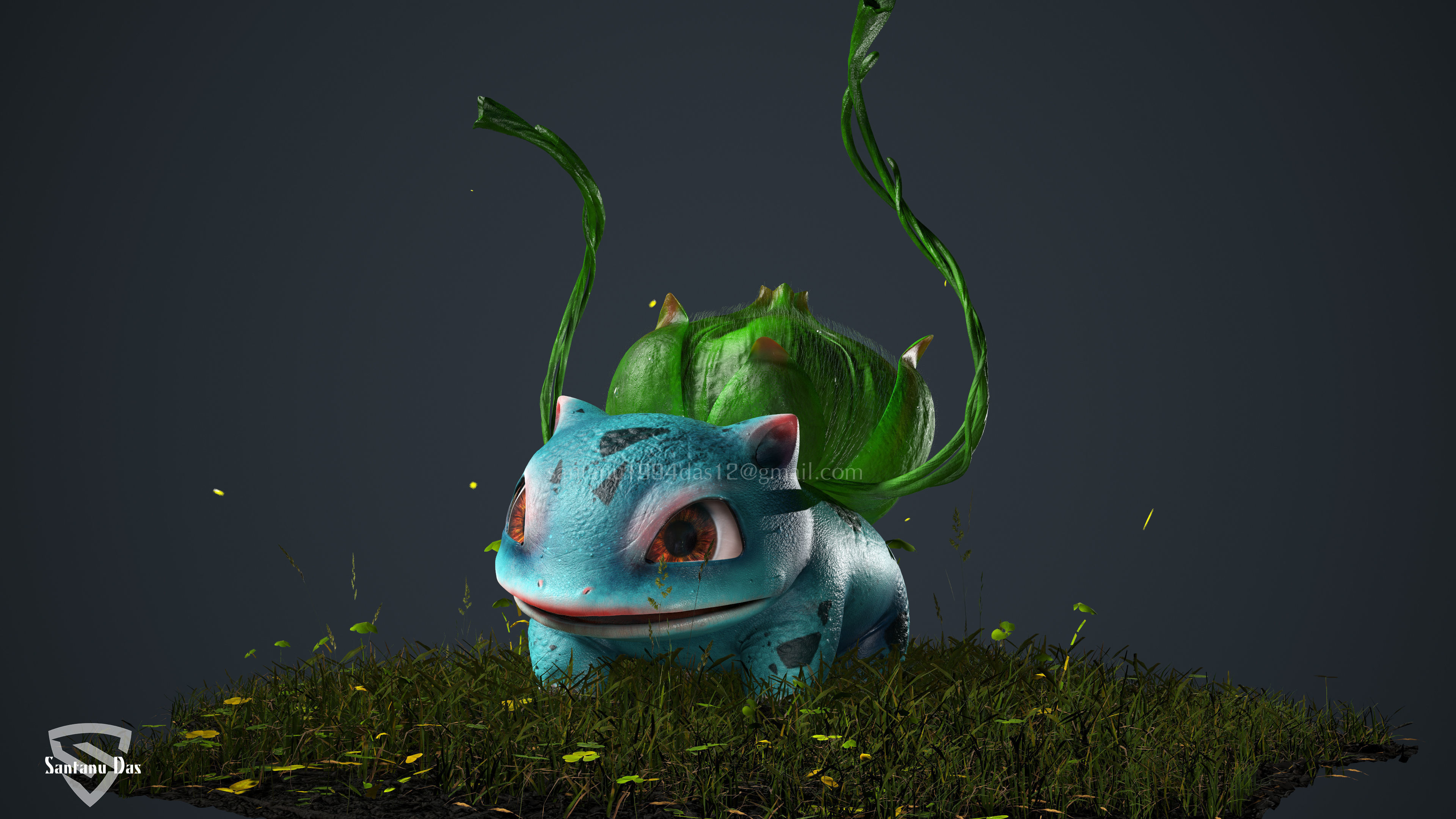 Bulbasaur Low-poly 3D model_5