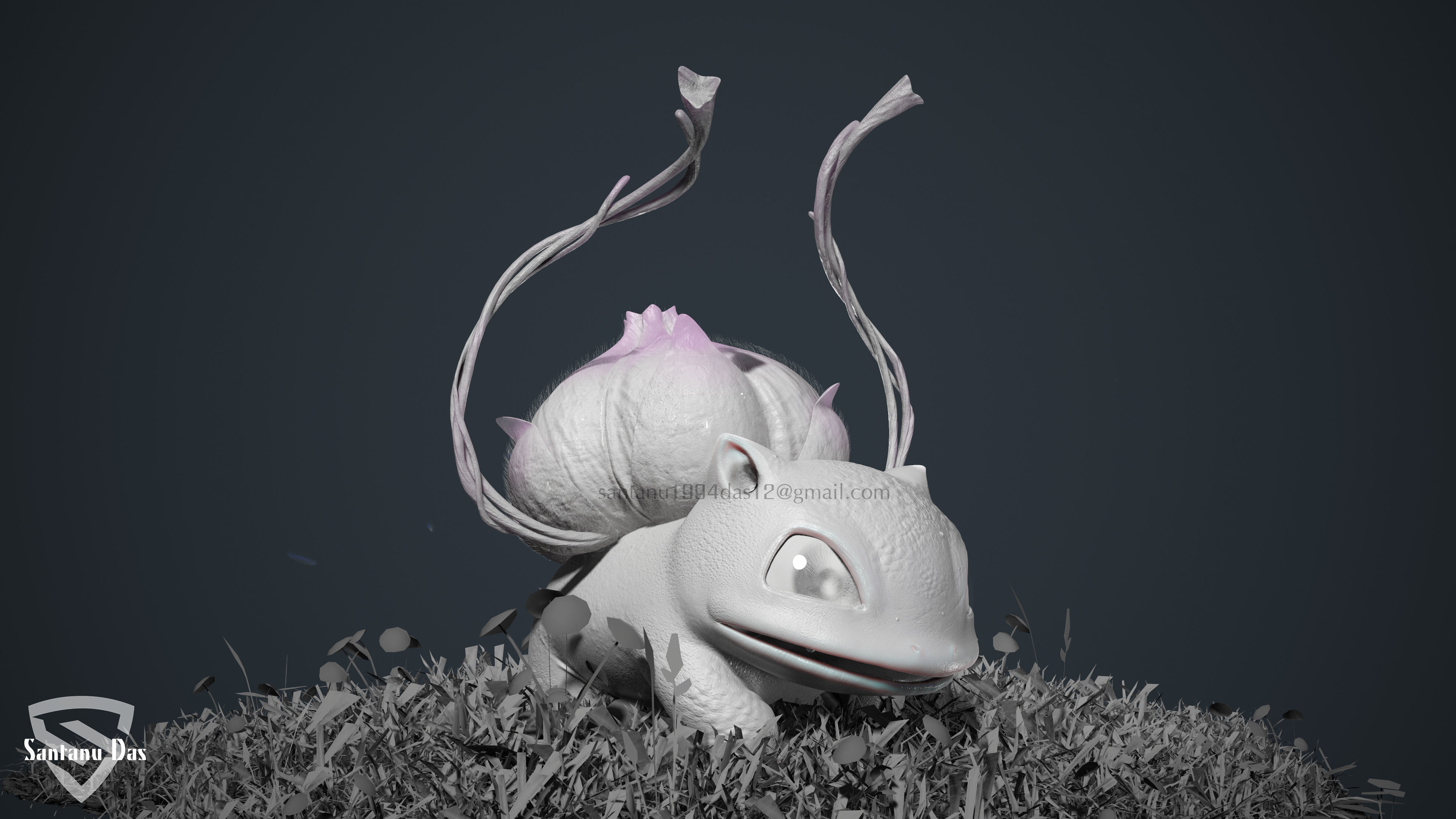 Bulbasaur Low-poly 3D model_4
