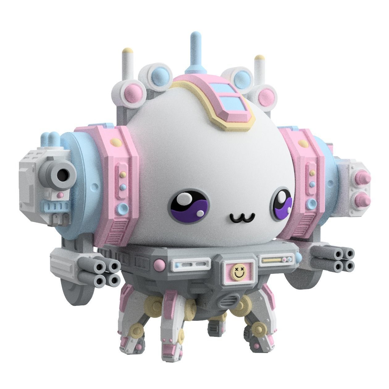 Scuddles Mech Miniature for Tabletop Wargames 3D print model_2