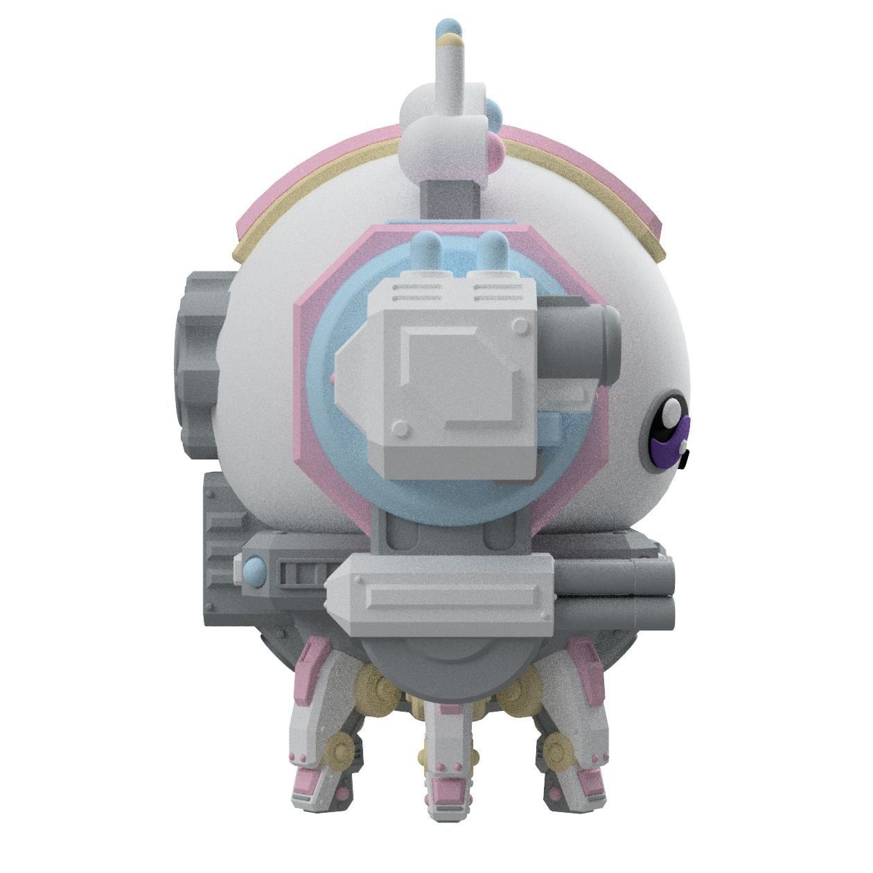 Scuddles Mech Miniature for Tabletop Wargames 3D print model_4