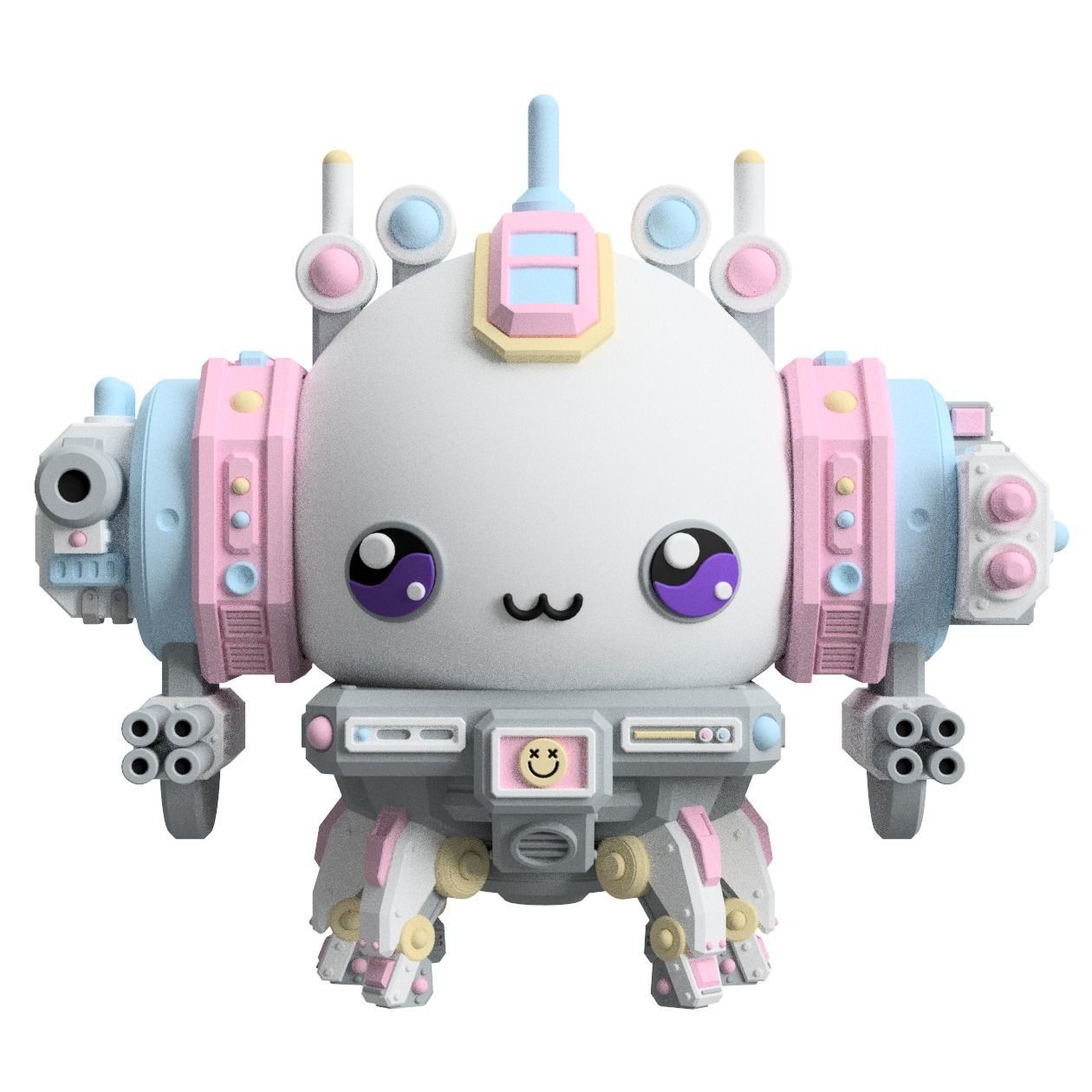 Scuddles Mech Miniature for Tabletop Wargames 3D print model_1