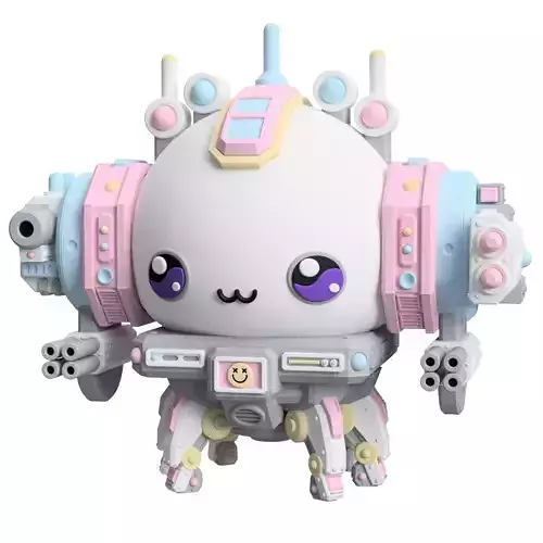 Scuddles Mech Miniature for Tabletop Wargames 3D print model