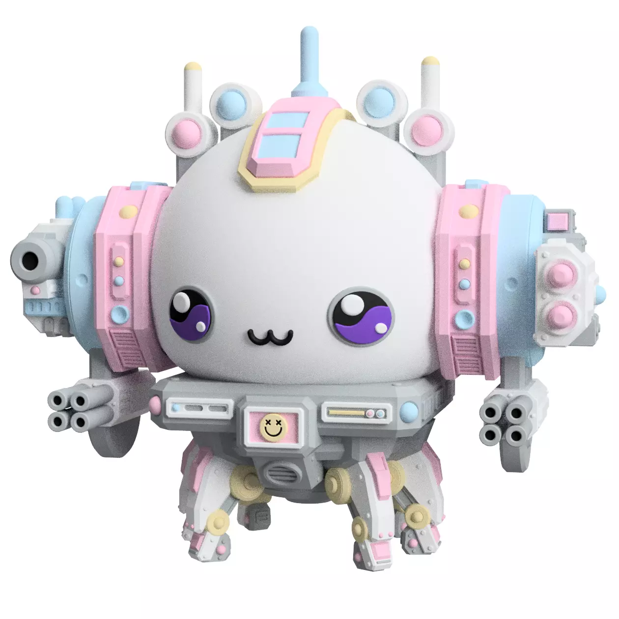 Scuddles Mech Miniature for Tabletop Wargames 3D print model_0