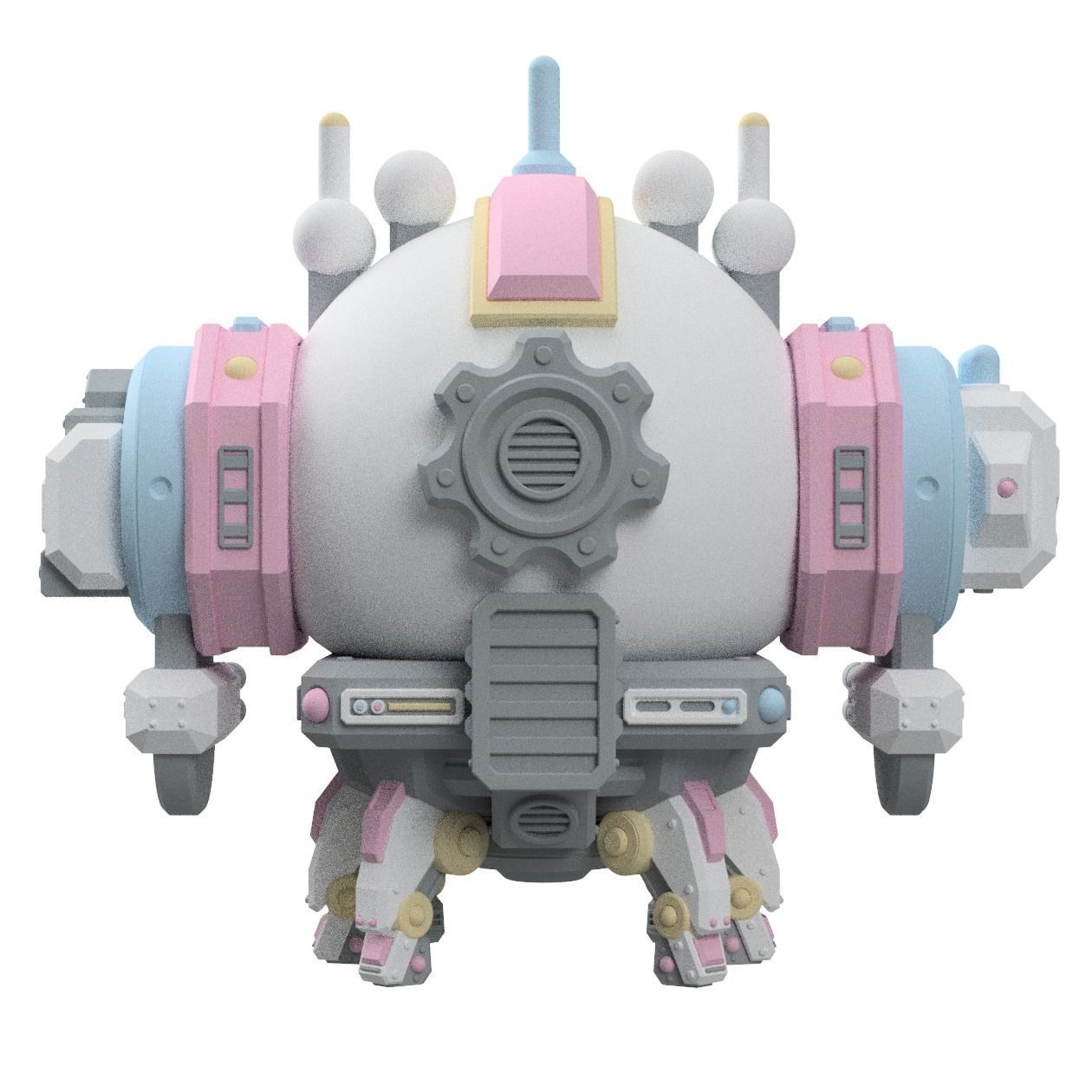 Scuddles Mech Miniature for Tabletop Wargames 3D print model_5