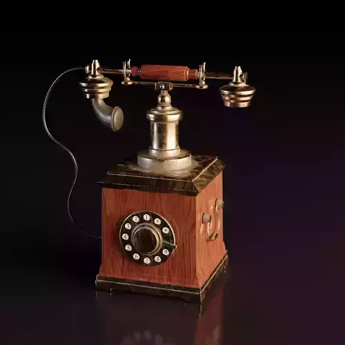 Old rotary dial telephone