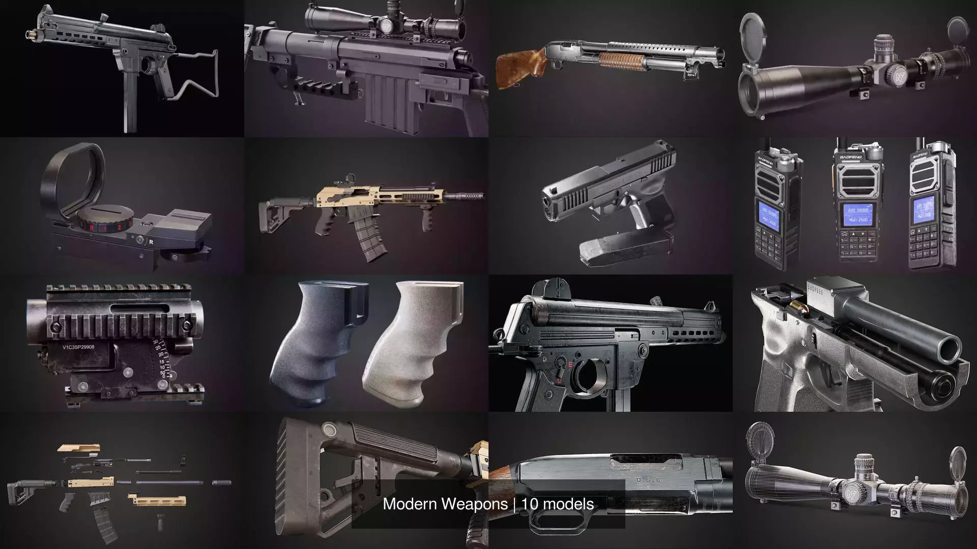 Modern Weapons 3D Model Collection_1