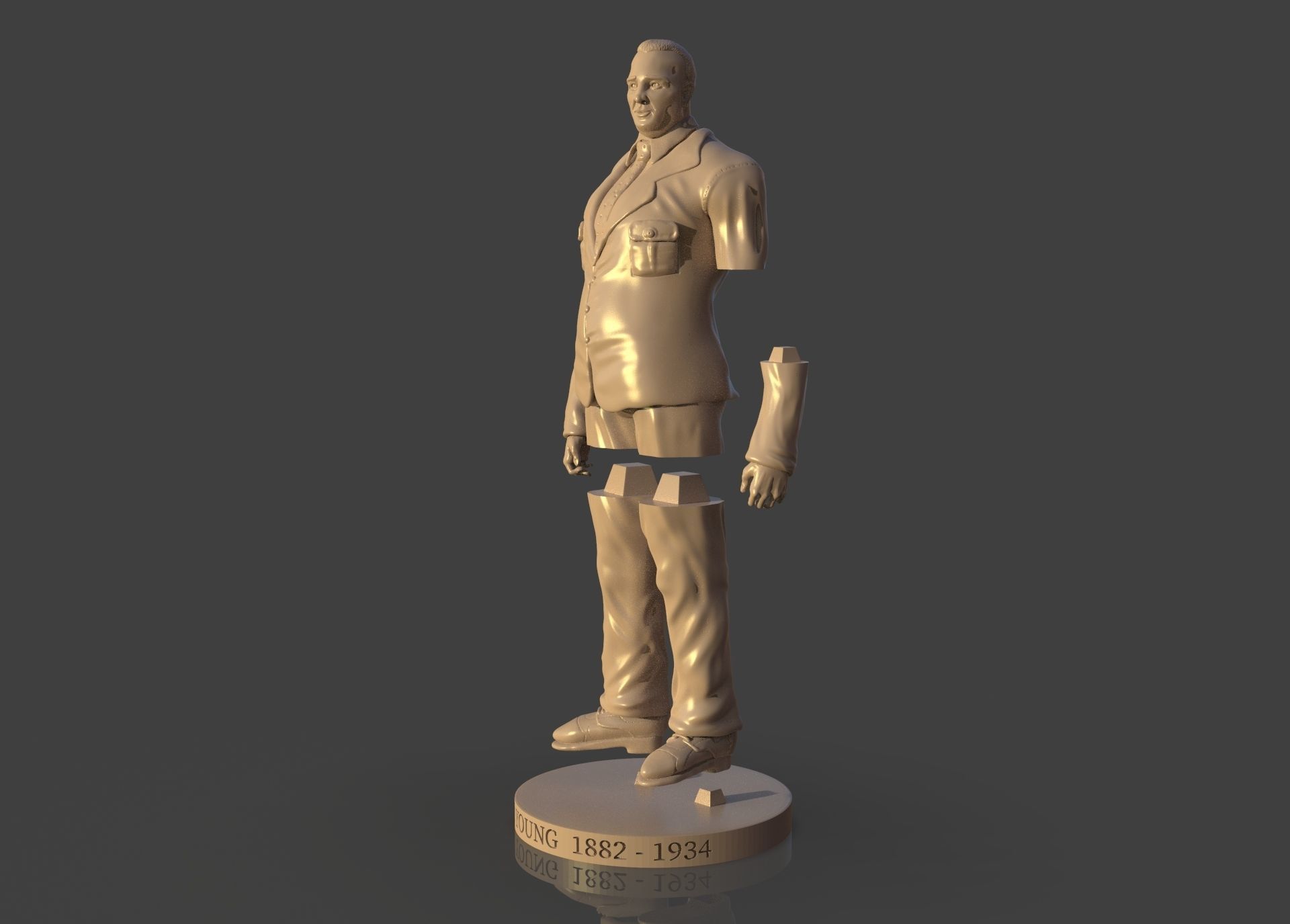 Memorial Joseph W Young 3D print model_17