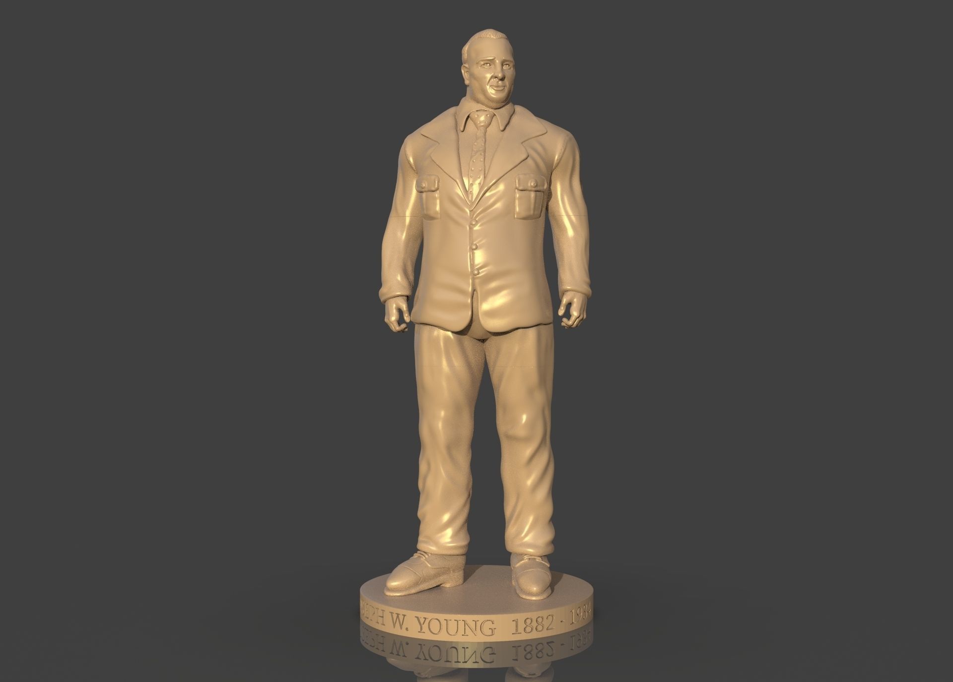 Memorial Joseph W Young 3D print model_6