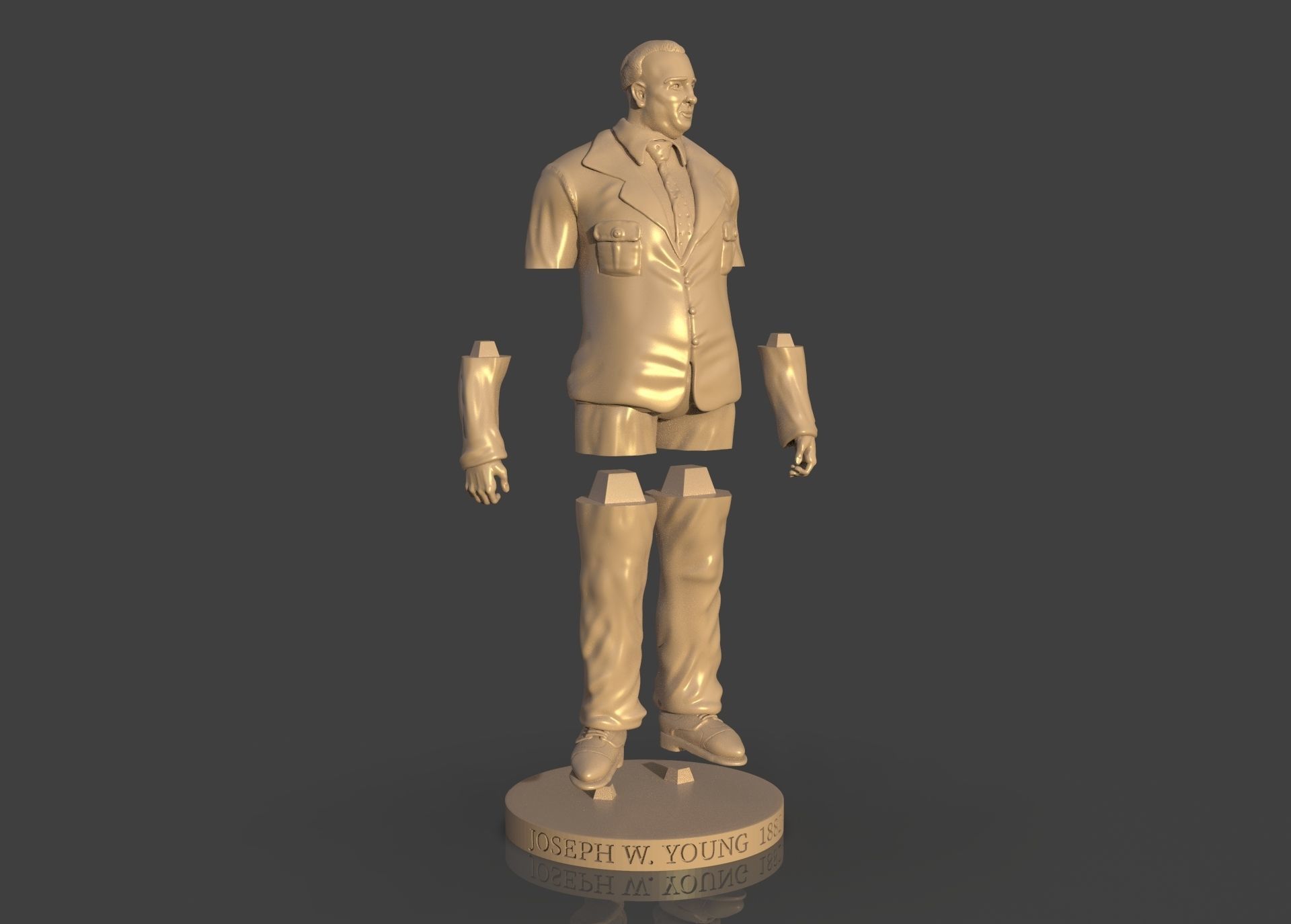 Memorial Joseph W Young 3D print model_20