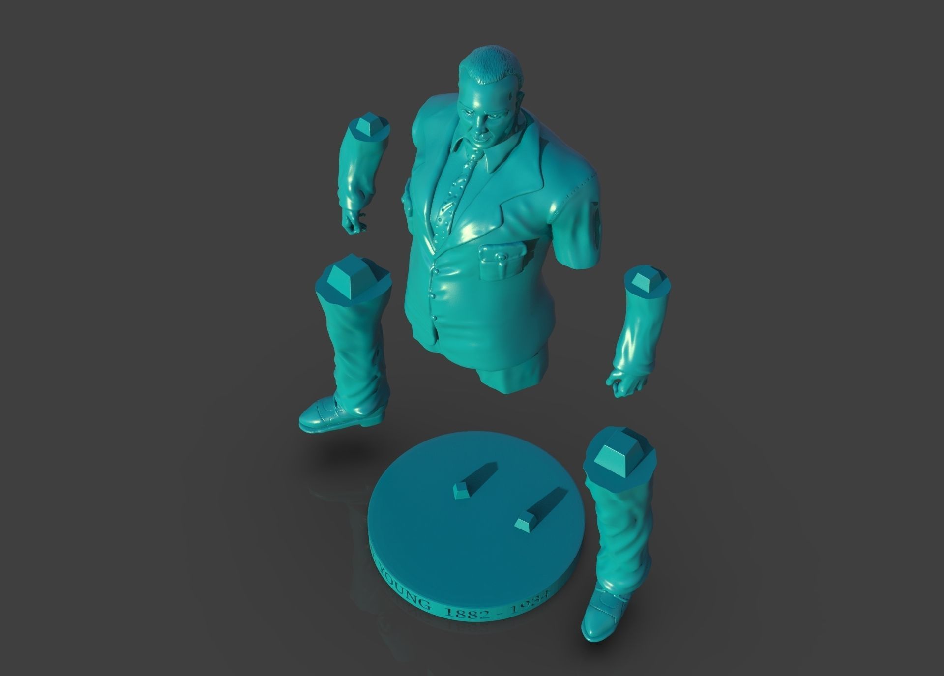 Memorial Joseph W Young 3D print model_56