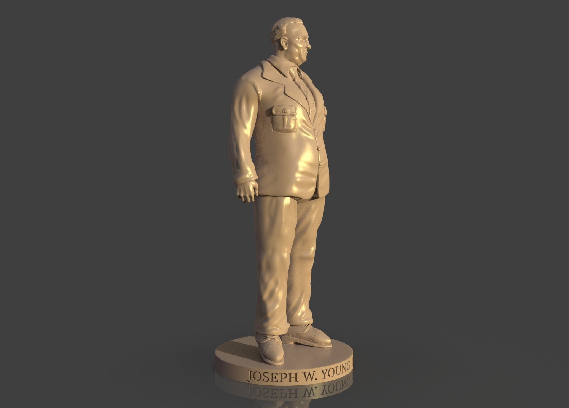 Memorial Joseph W Young 3D print model_12