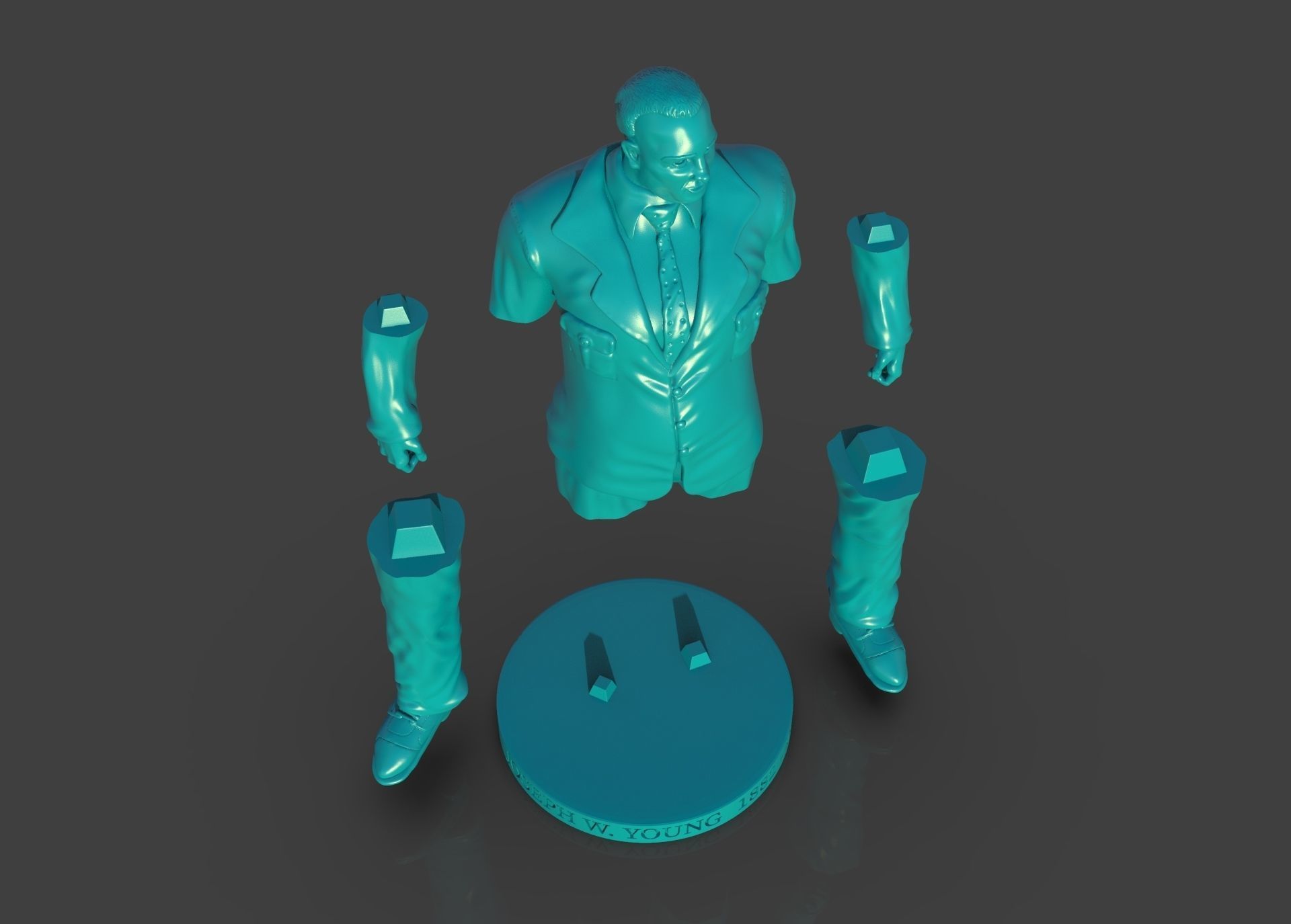 Memorial Joseph W Young 3D print model_55