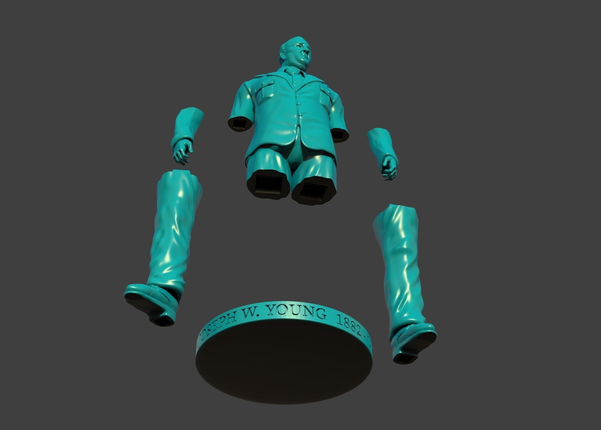 Memorial Joseph W Young 3D print model_59