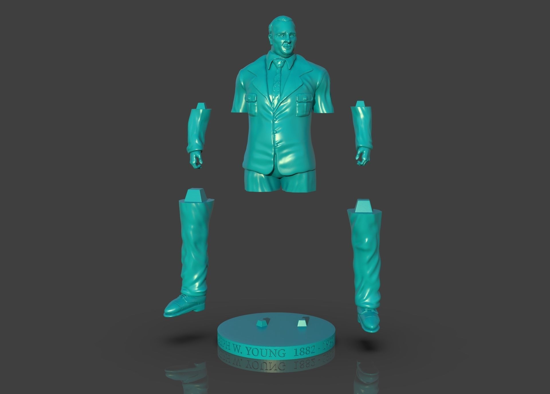 Memorial Joseph W Young 3D print model_48