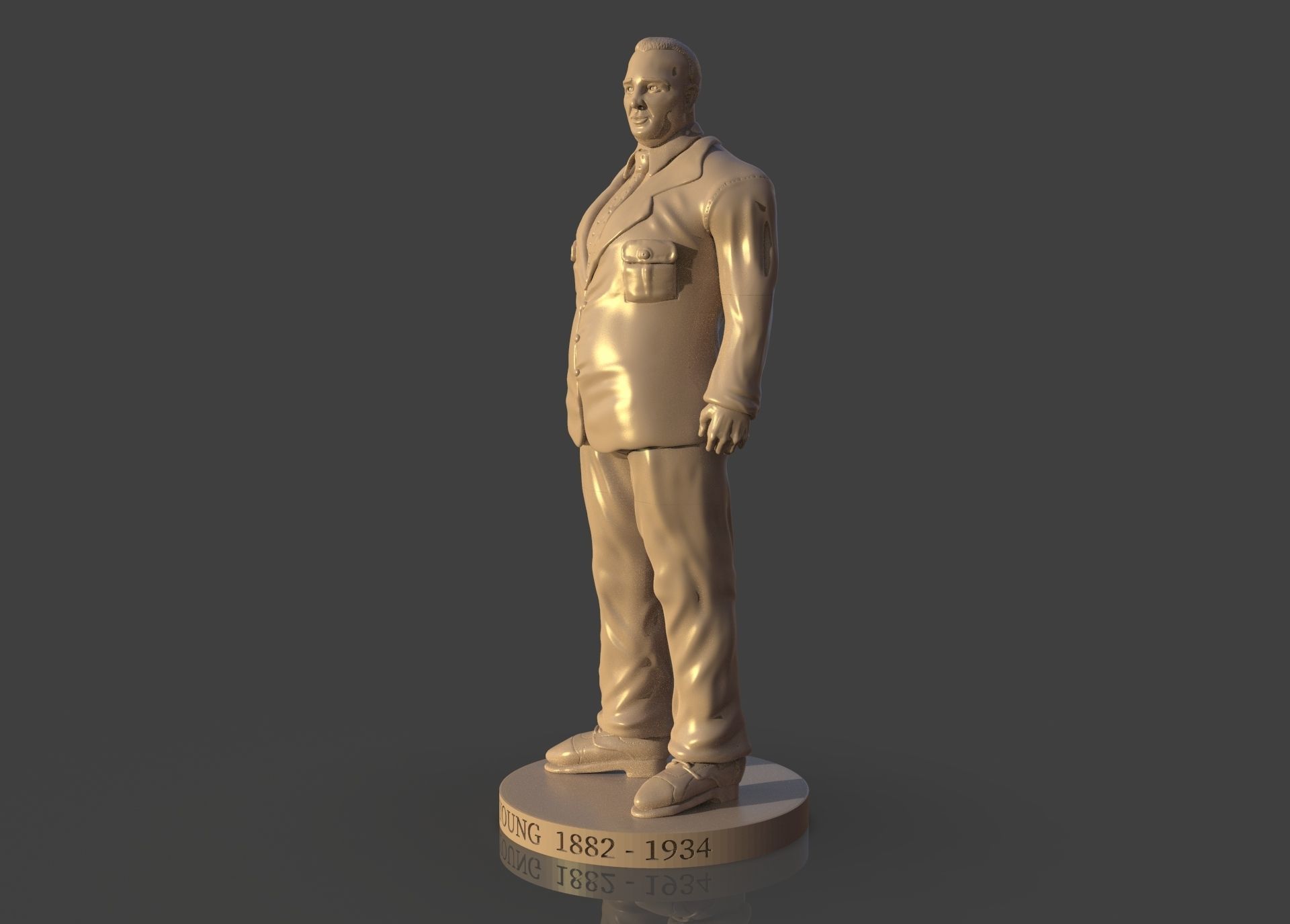 Memorial Joseph W Young 3D print model_7