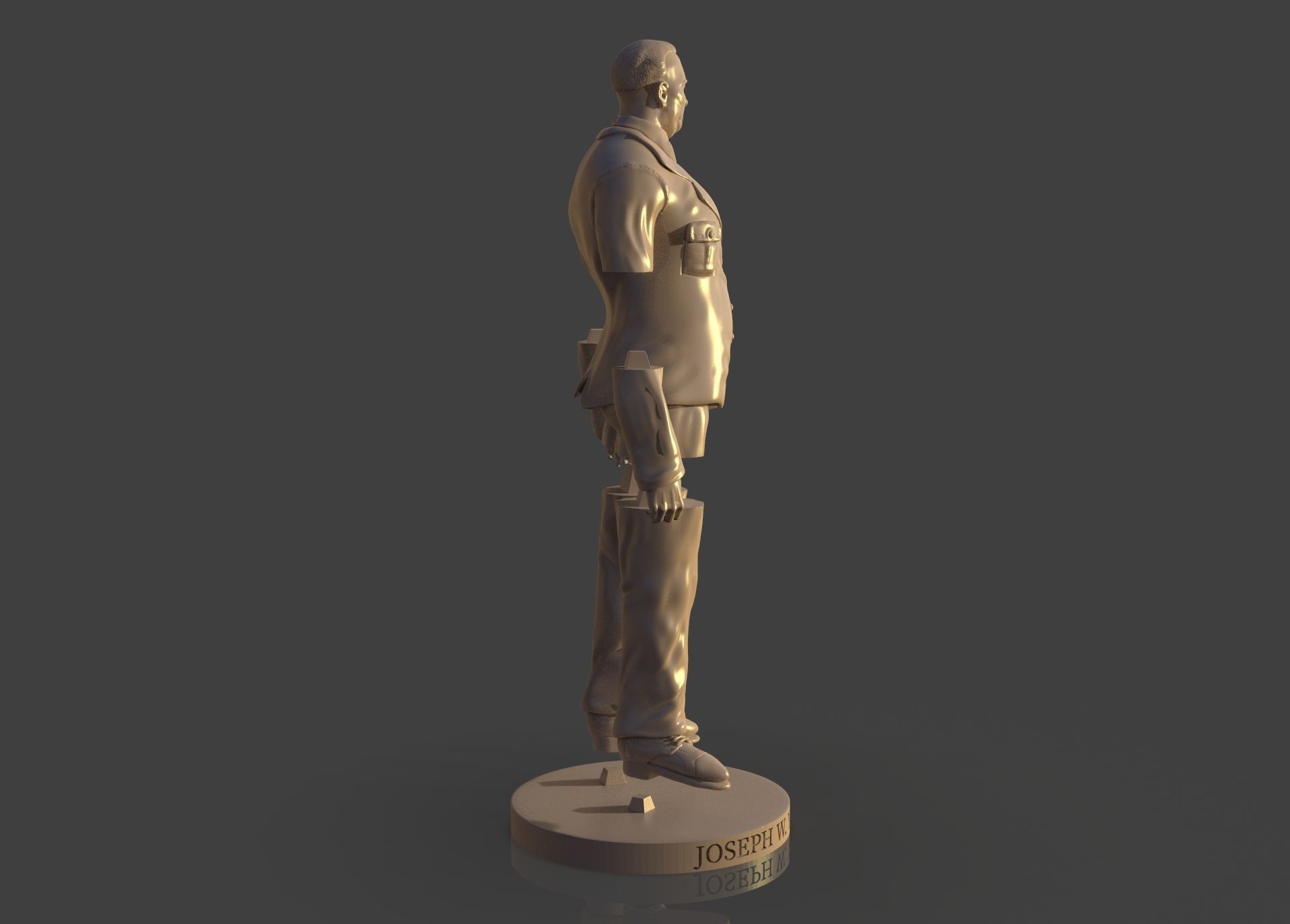 Memorial Joseph W Young 3D print model_19