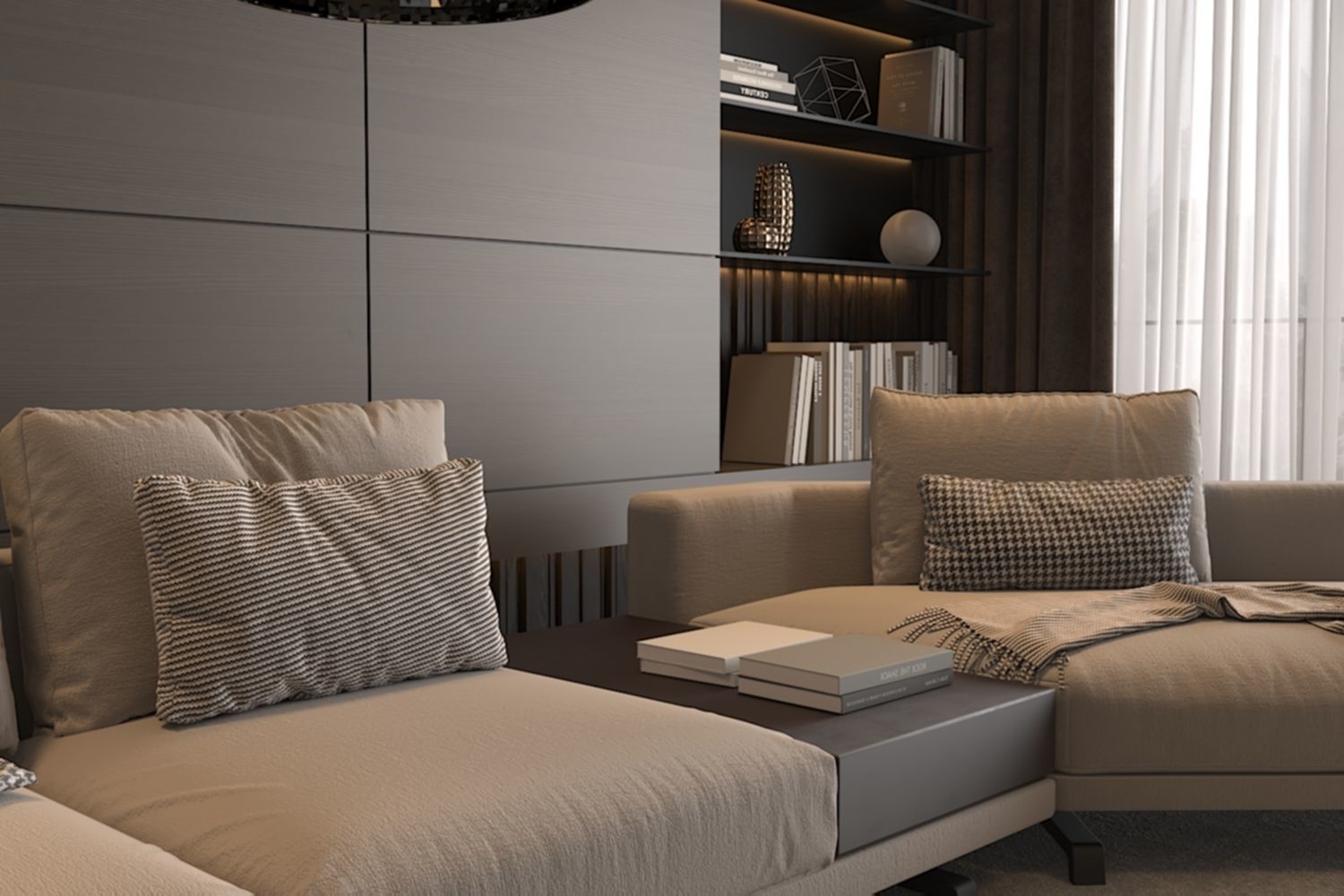 Modern style living room 3D model_4