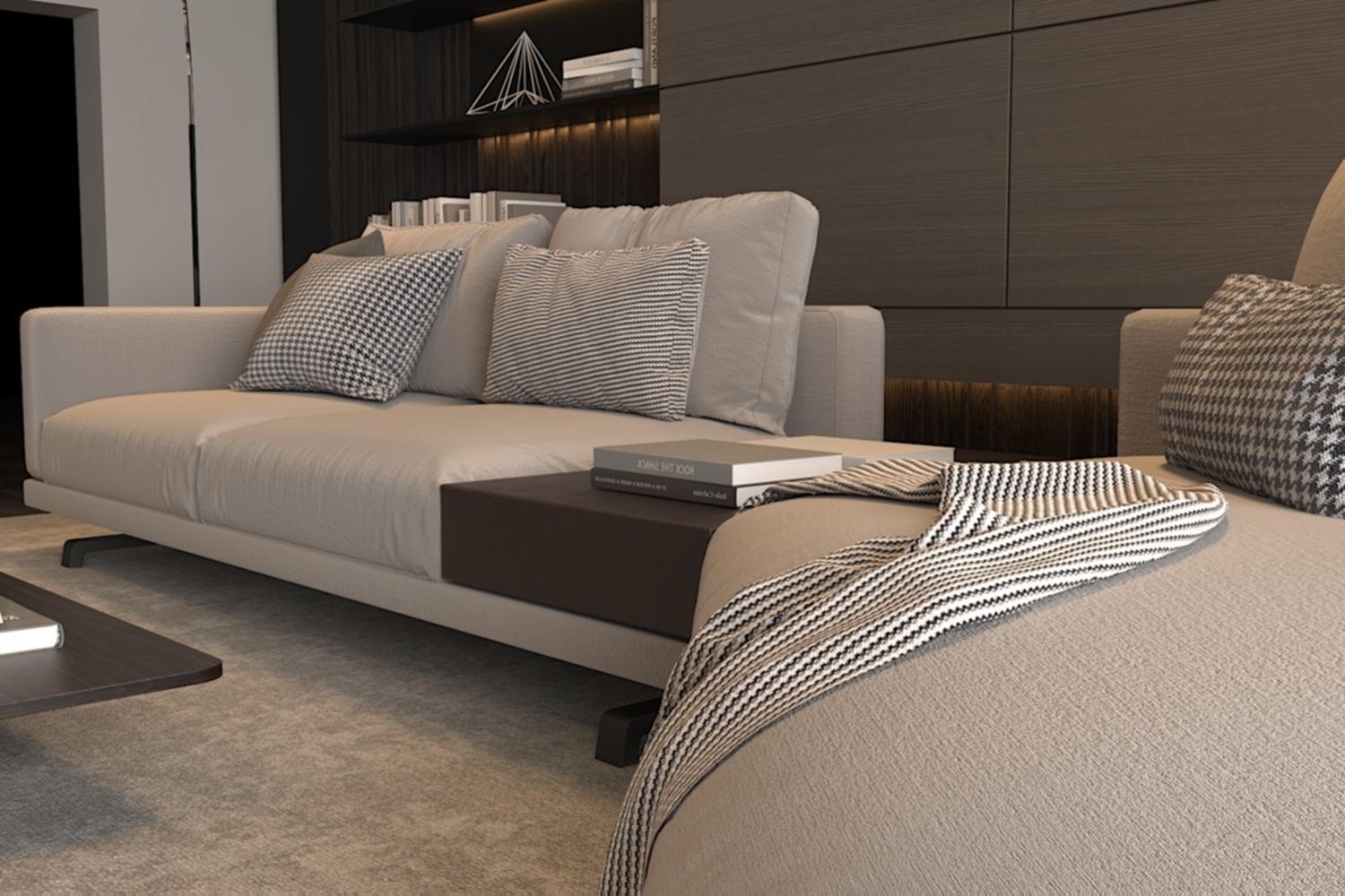 Modern style living room 3D model_3