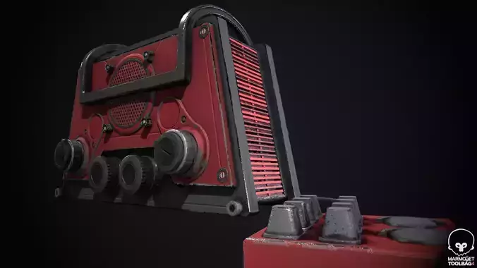 Vintage  -Retro Radio - 3 3D model