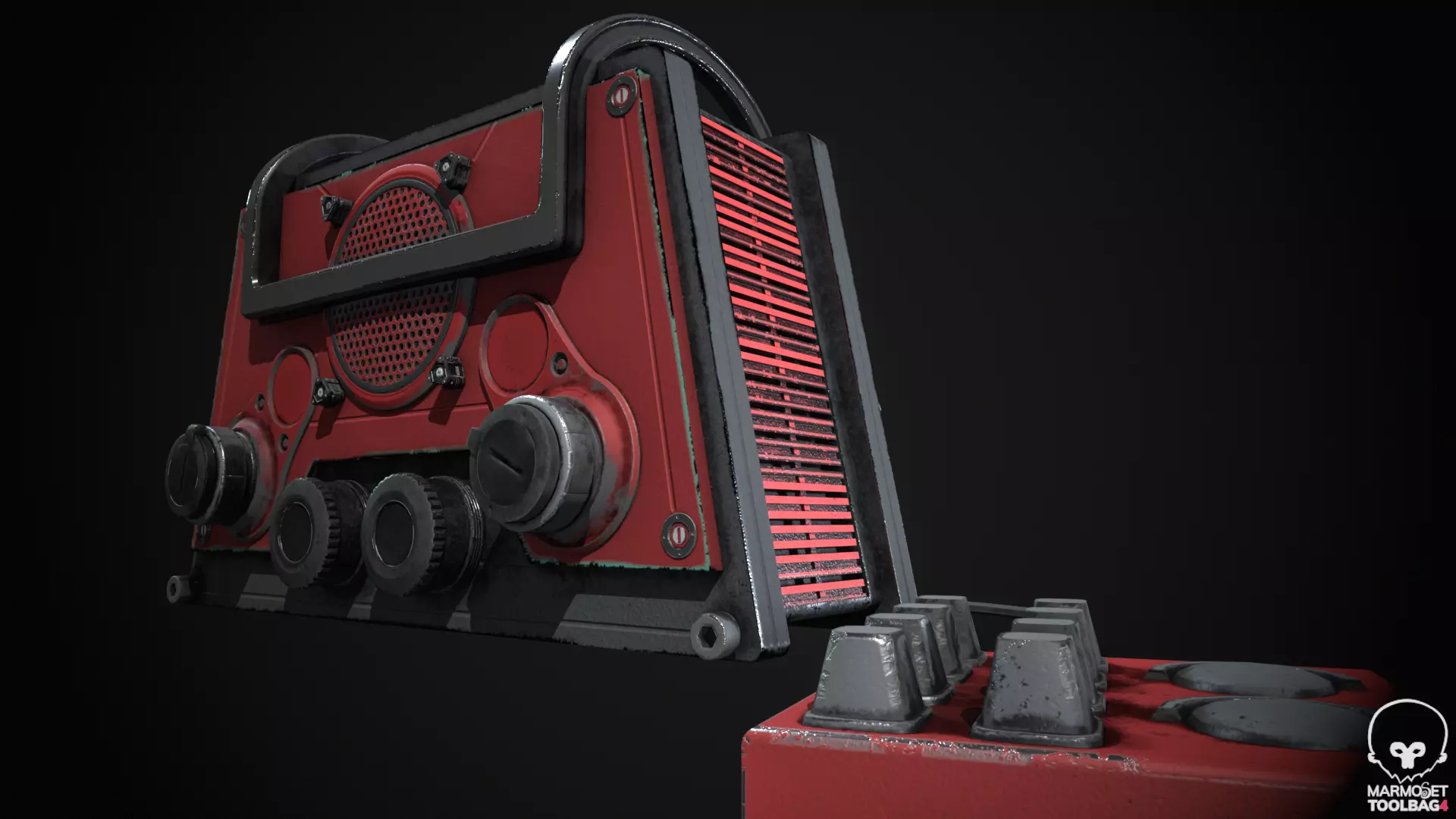 Vintage -Retro Radio - 3 3D model