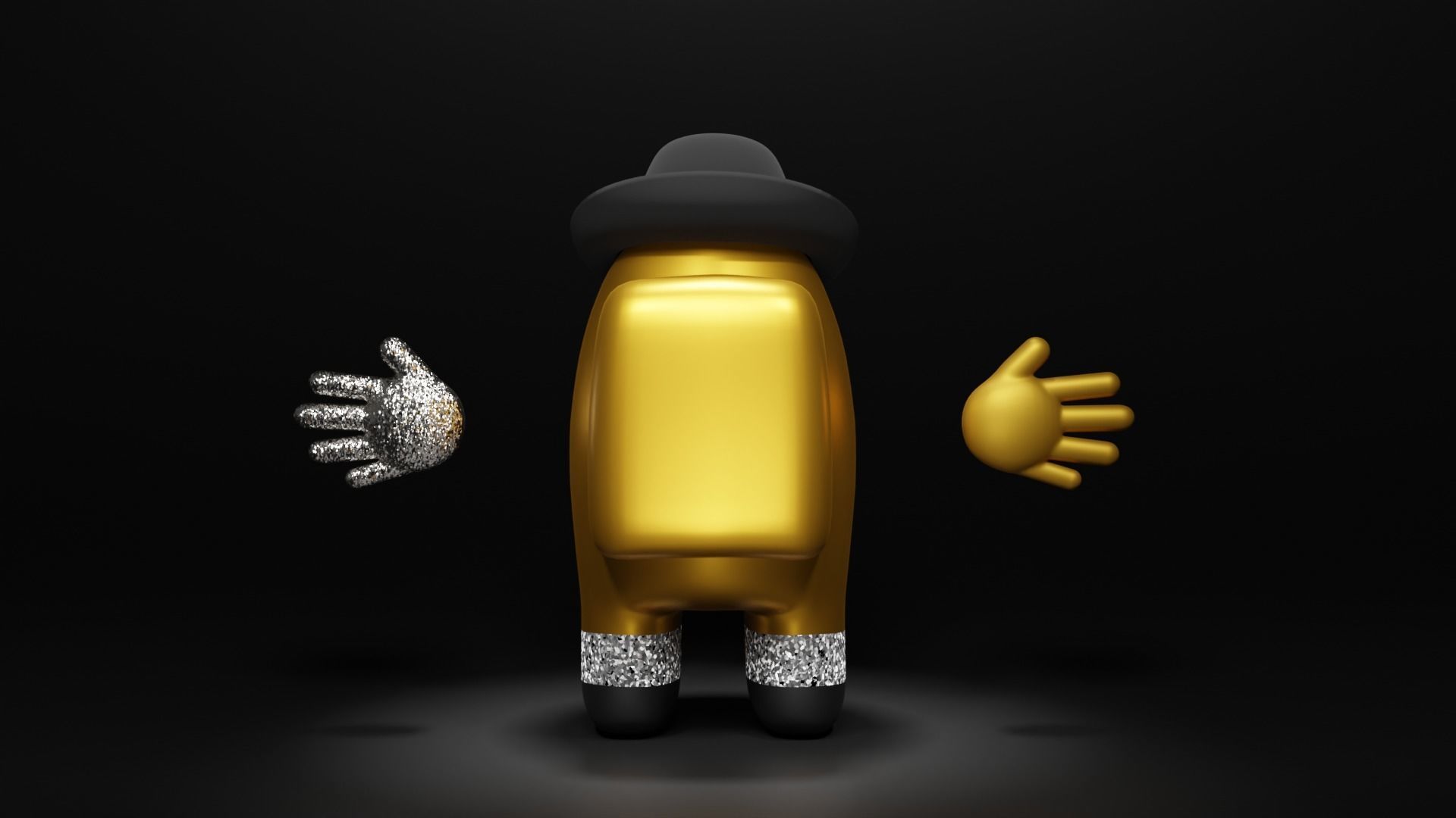 Among Us Michael Jackson  3D model_3