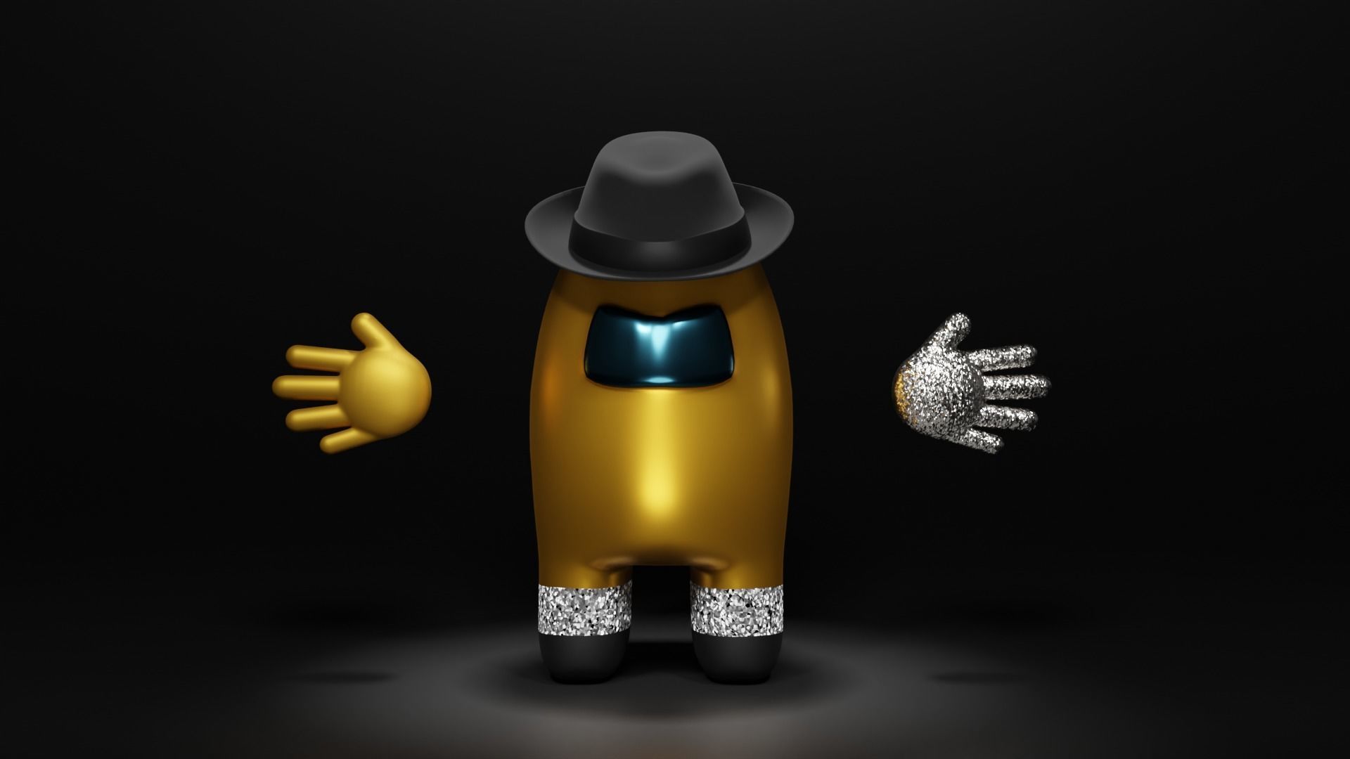 Among Us Michael Jackson  3D model_1